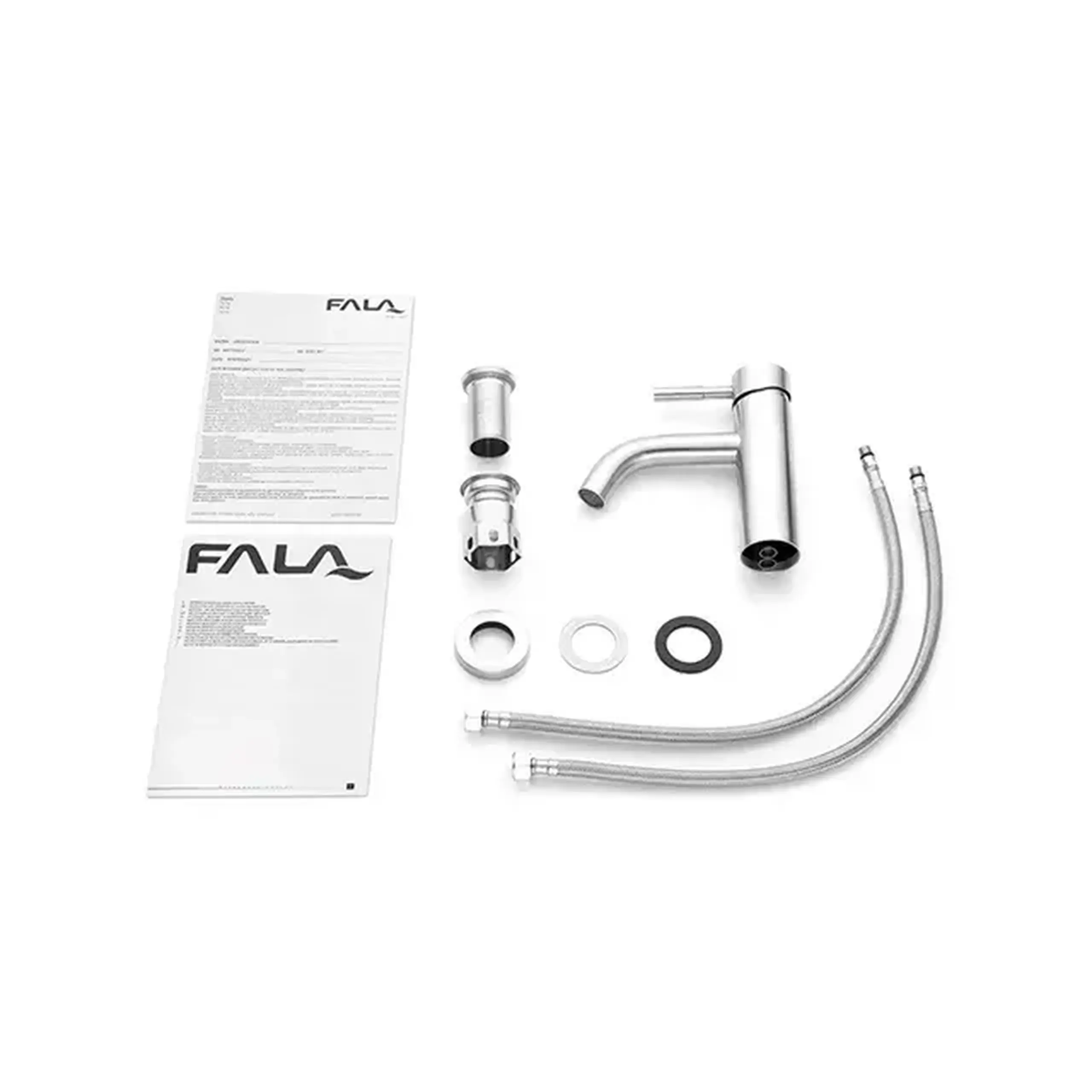 Baterie pentru lavoar STEELY 1 175 x 135 x 75 mm Inox Fala