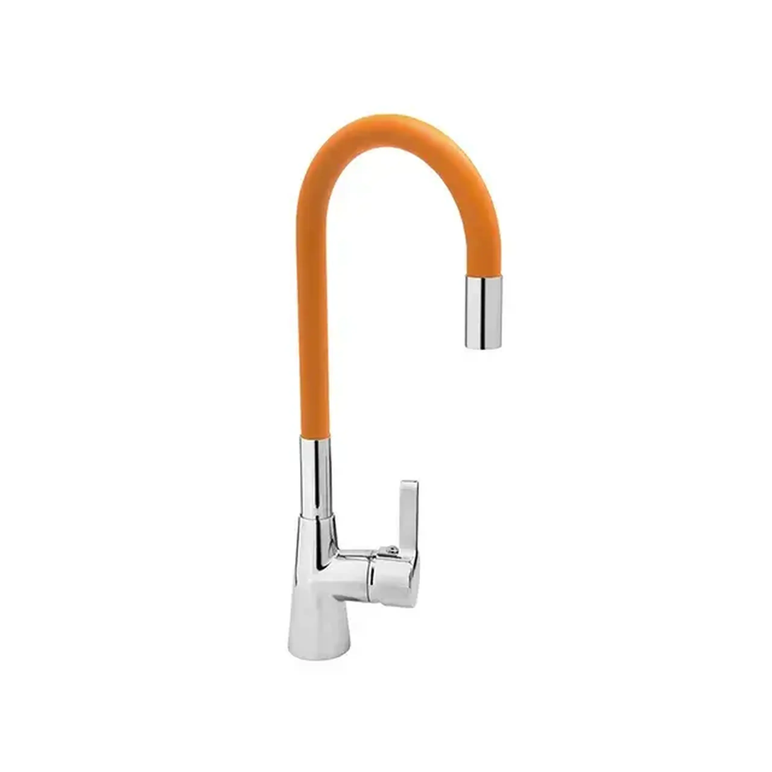 Baterie pentru bucătărie cu gât flexibil 477 mm Alamă/Silicon Fala - Culoare Portocaliu