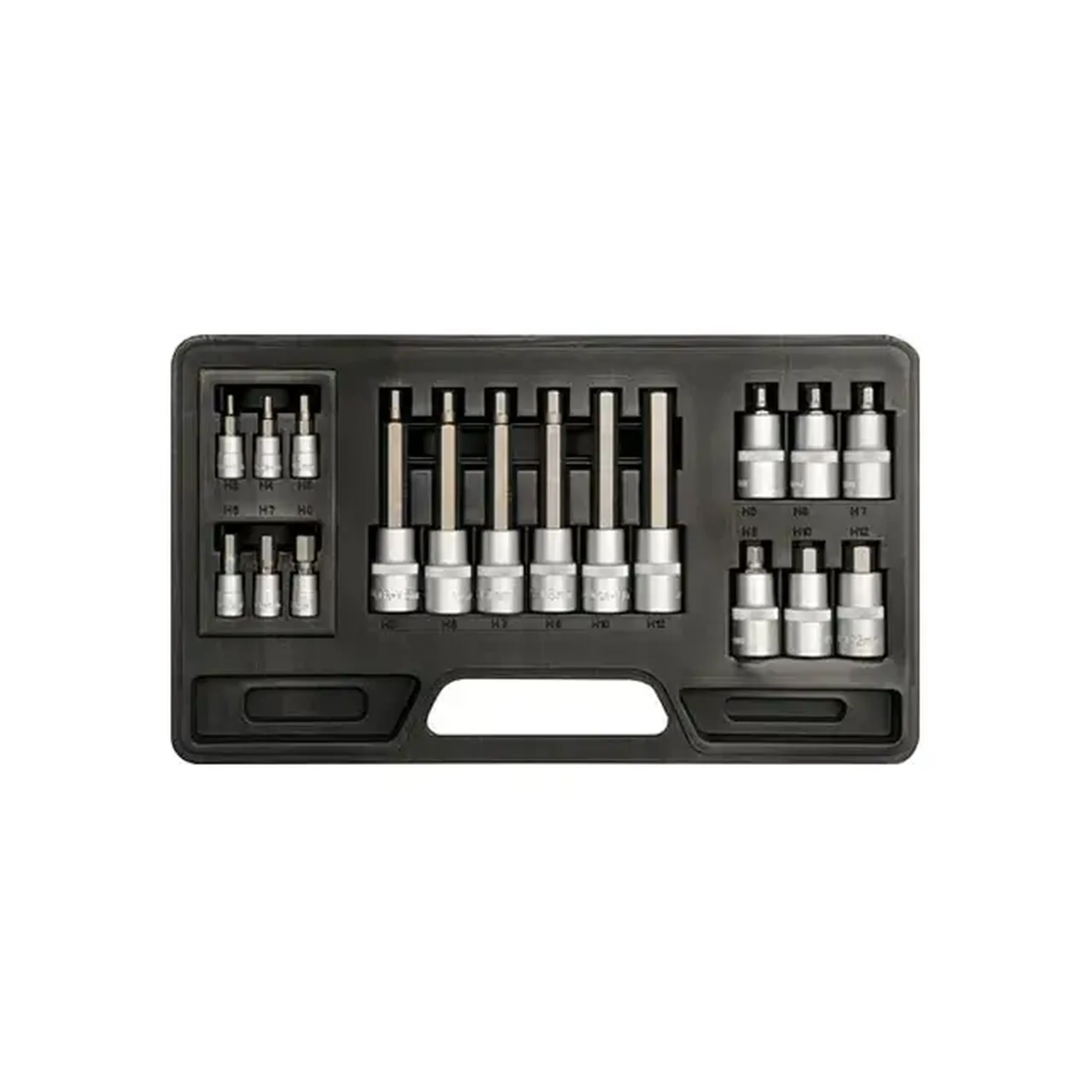 Set biți tubulari hexagonal 18 buc. 3 - 12 mm 1/4" - 1/2" 37 - 100 mm Yato