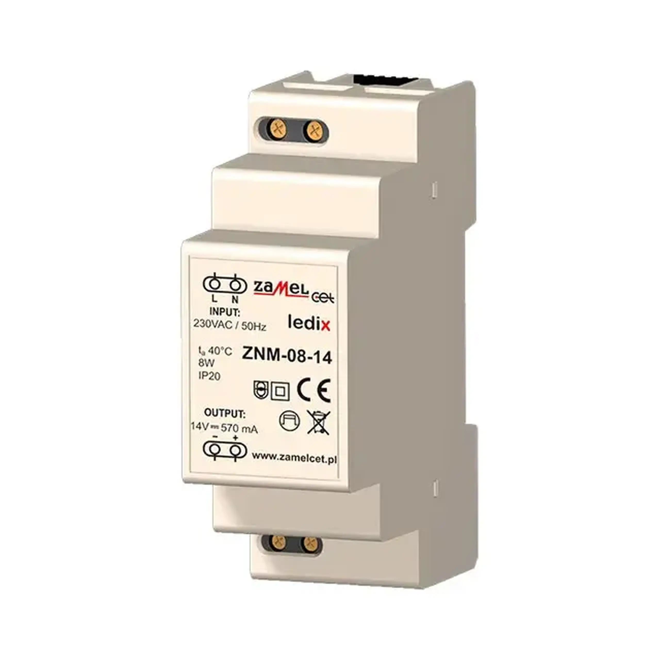 Sursă de alimentare Zamel ZNM 08-14 8 W 0.57 A 220 - 240 V 14 V DC