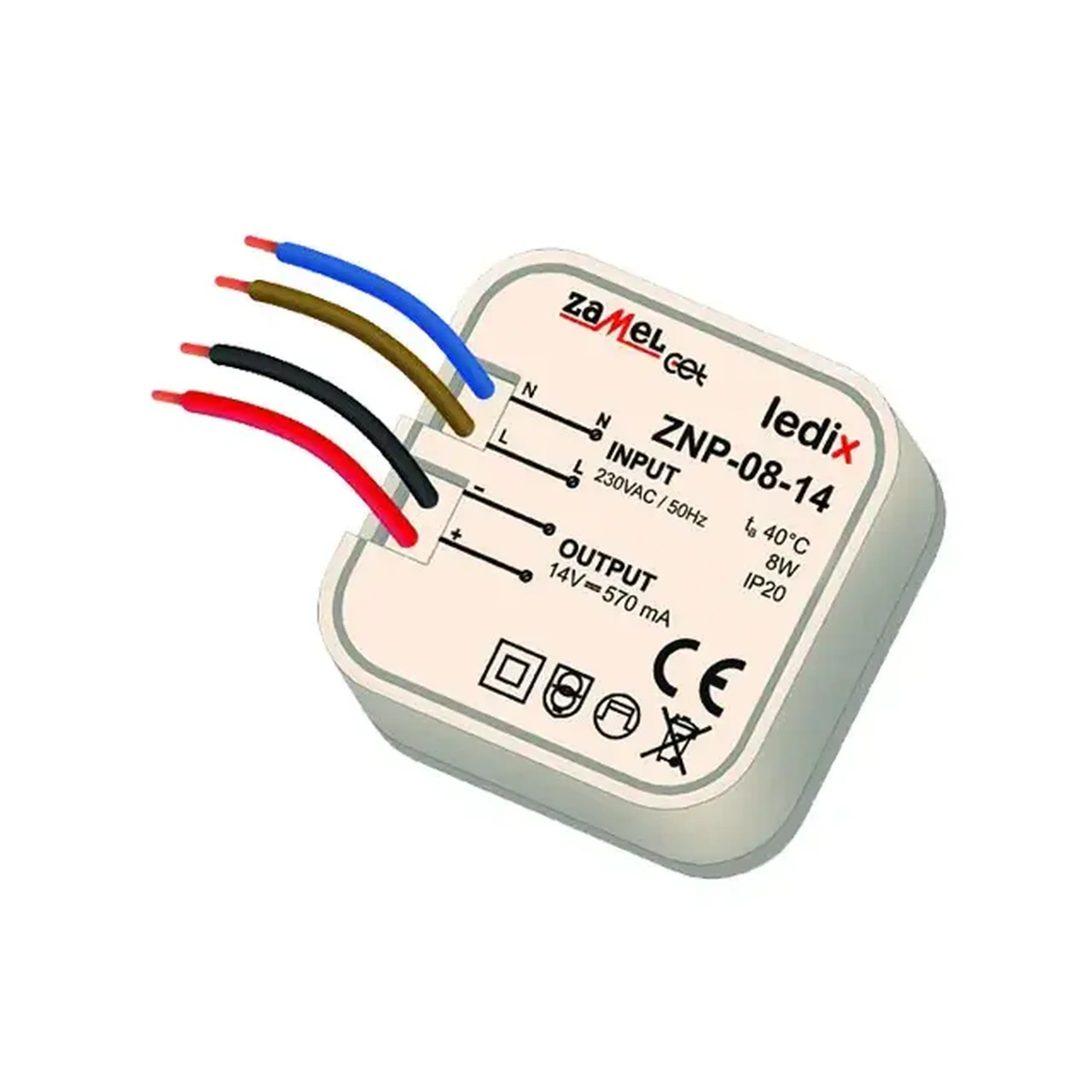Sursă de alimentare Zamel ZNP 08-14 8 W 0.57 A 220 - 240 V 14 V DC