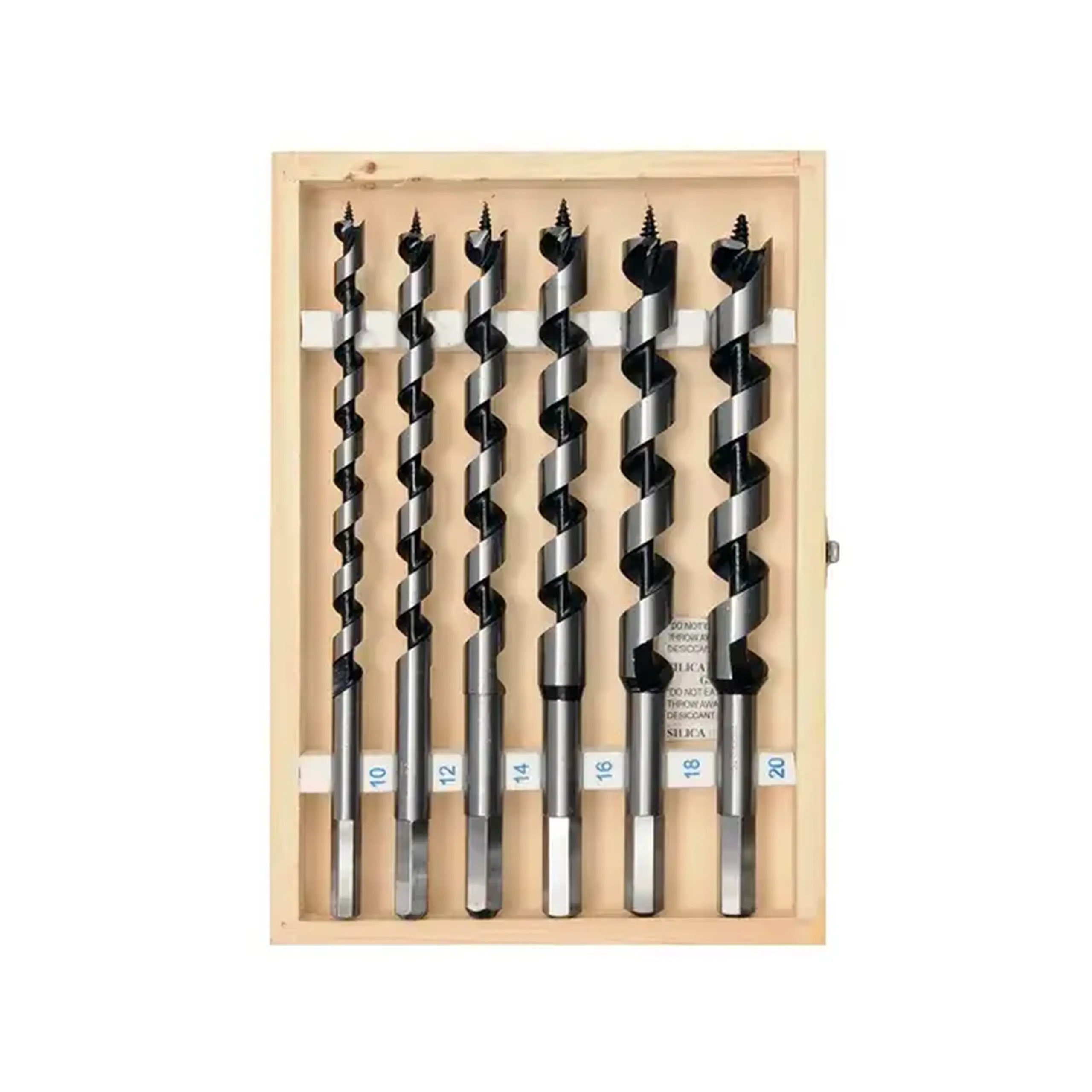 Set burghie spiralate 6 buc. pentru lemn LEWIS 10 - 20 mm Oțel Hexagonal Yato - Lungime 230 mm