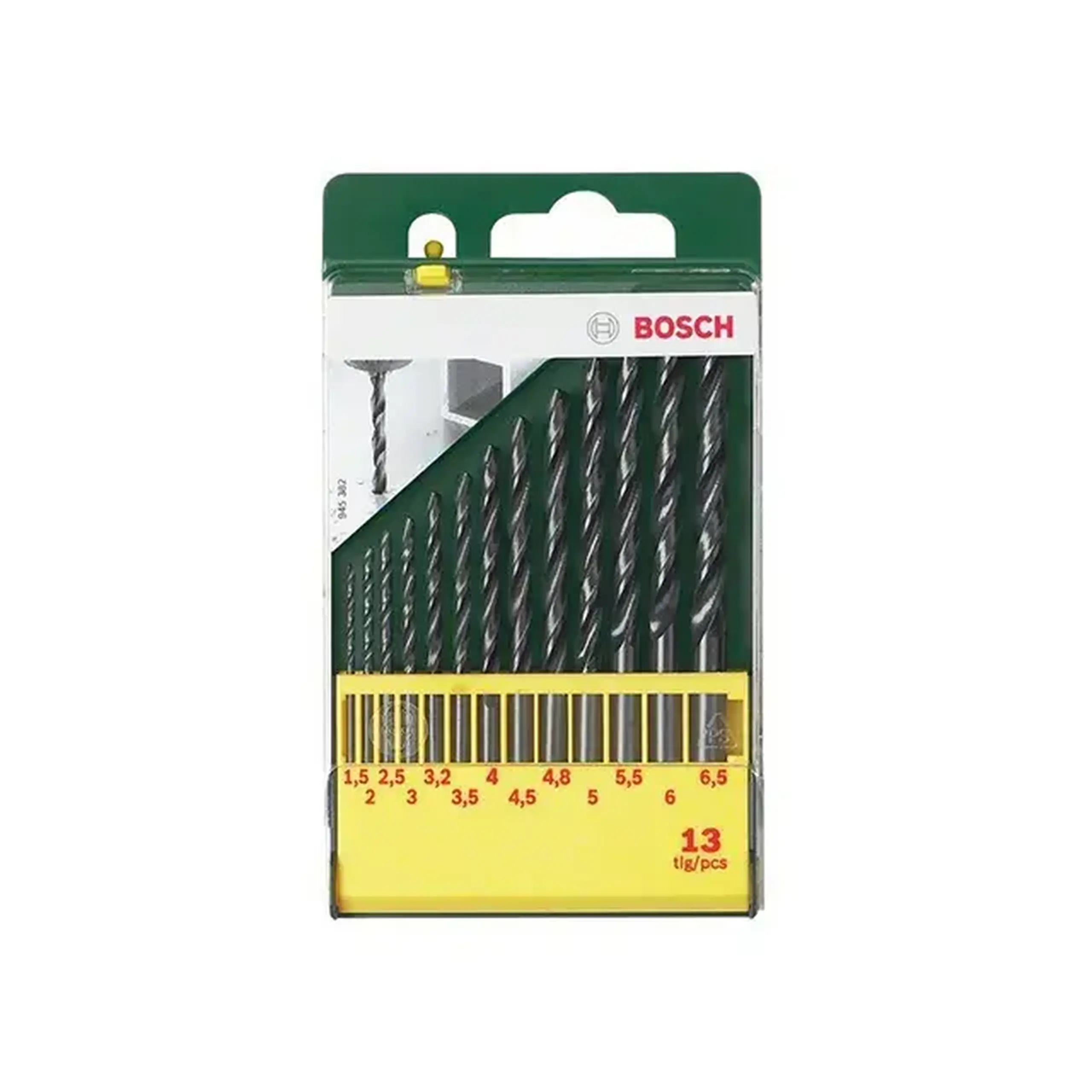 Set burghie 13 buc. pentru metal 1.5 - 6.5 mm Oțel HSS Cilindric Bosch