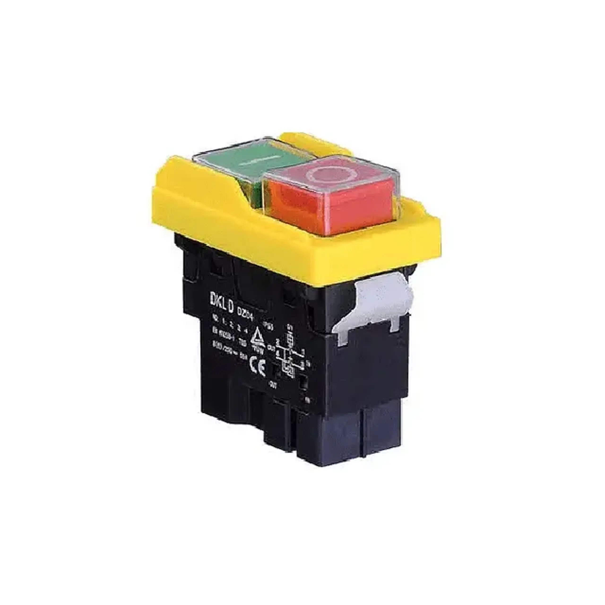 Buton KASAN DZ04 2P 250 V 8 A IP54 roșu/Verde