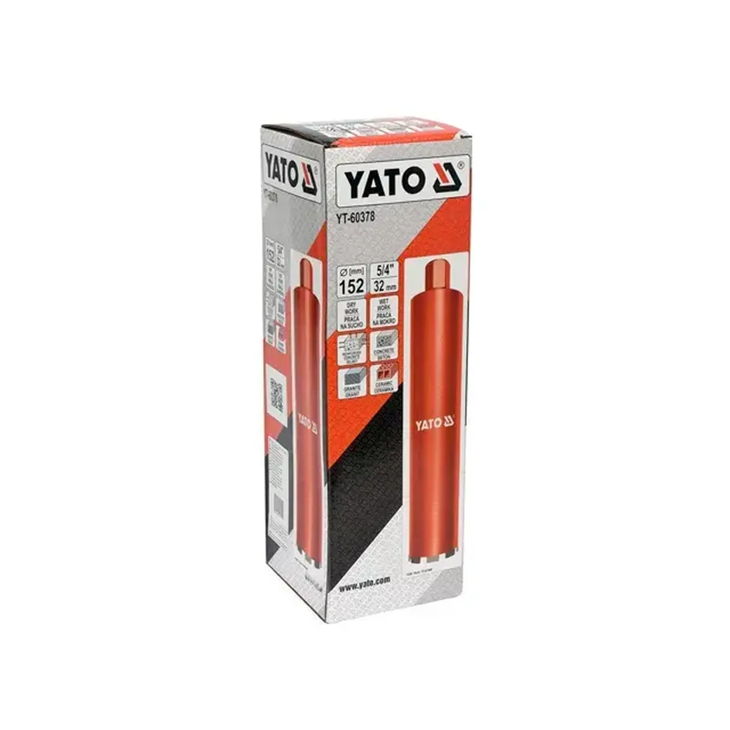 Carotă diamantată 1 buc. pentru beton 152 mm hexagonal Yato