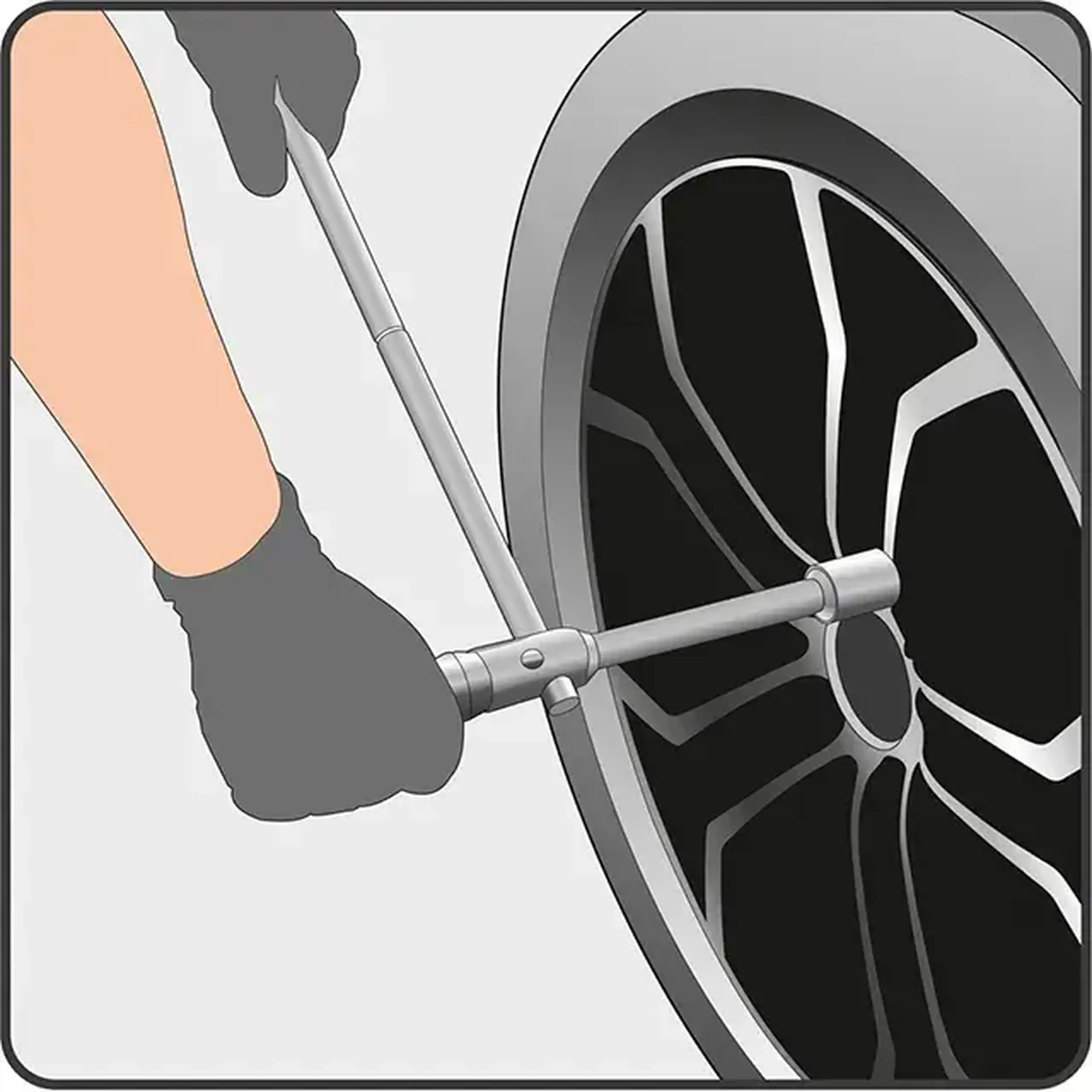Cheie pentru roți Yato YT-08035 pentru roată 17, 19, 21, 23 mm cruce