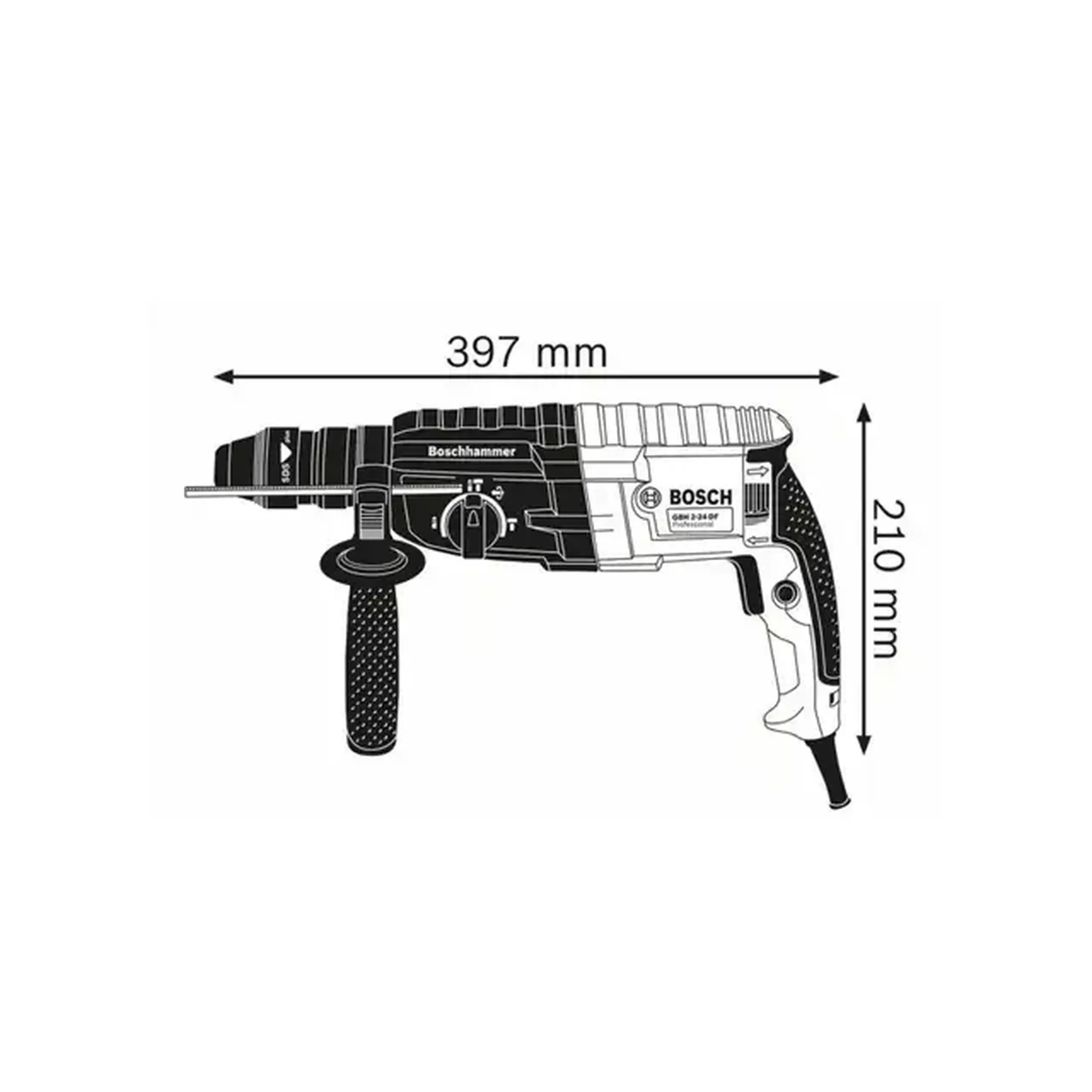 Ciocan rotopercutor SDS Plus GBH 2-24 DFR 790 W 220 - 240 V 2.7 J 0 - 4200 percuţii/min Bosch