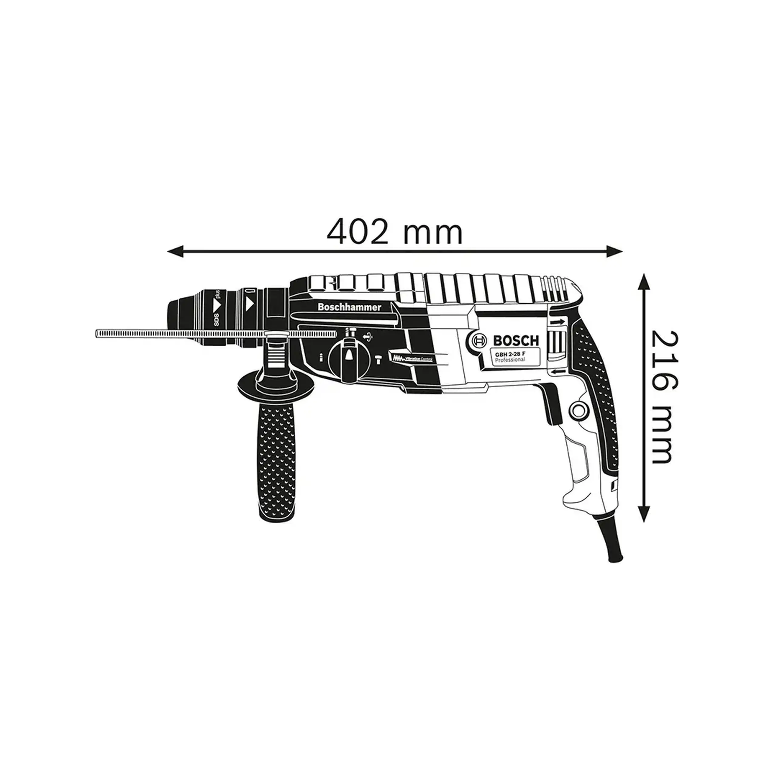 Ciocan rotopercutor SDS Plus GBH 2-28 F 880 W 220 - 240 V 3.2 J 0 - 4000 percuții/min Bosch