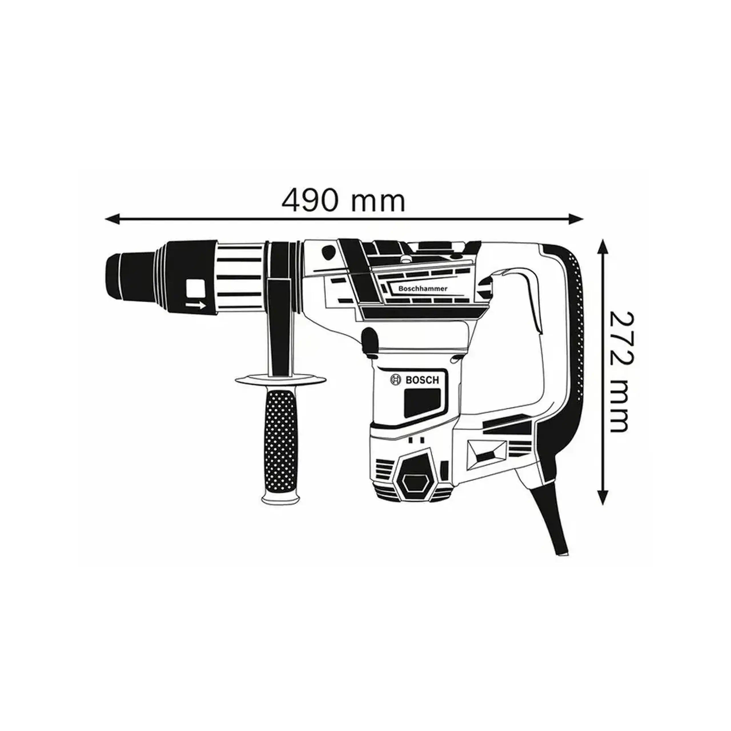 Ciocan rotopercutor SDS Max GBH 5-40 D 1100 W 220 - 240 V 8.5 J 0 - 2900 percuții/min Bosch