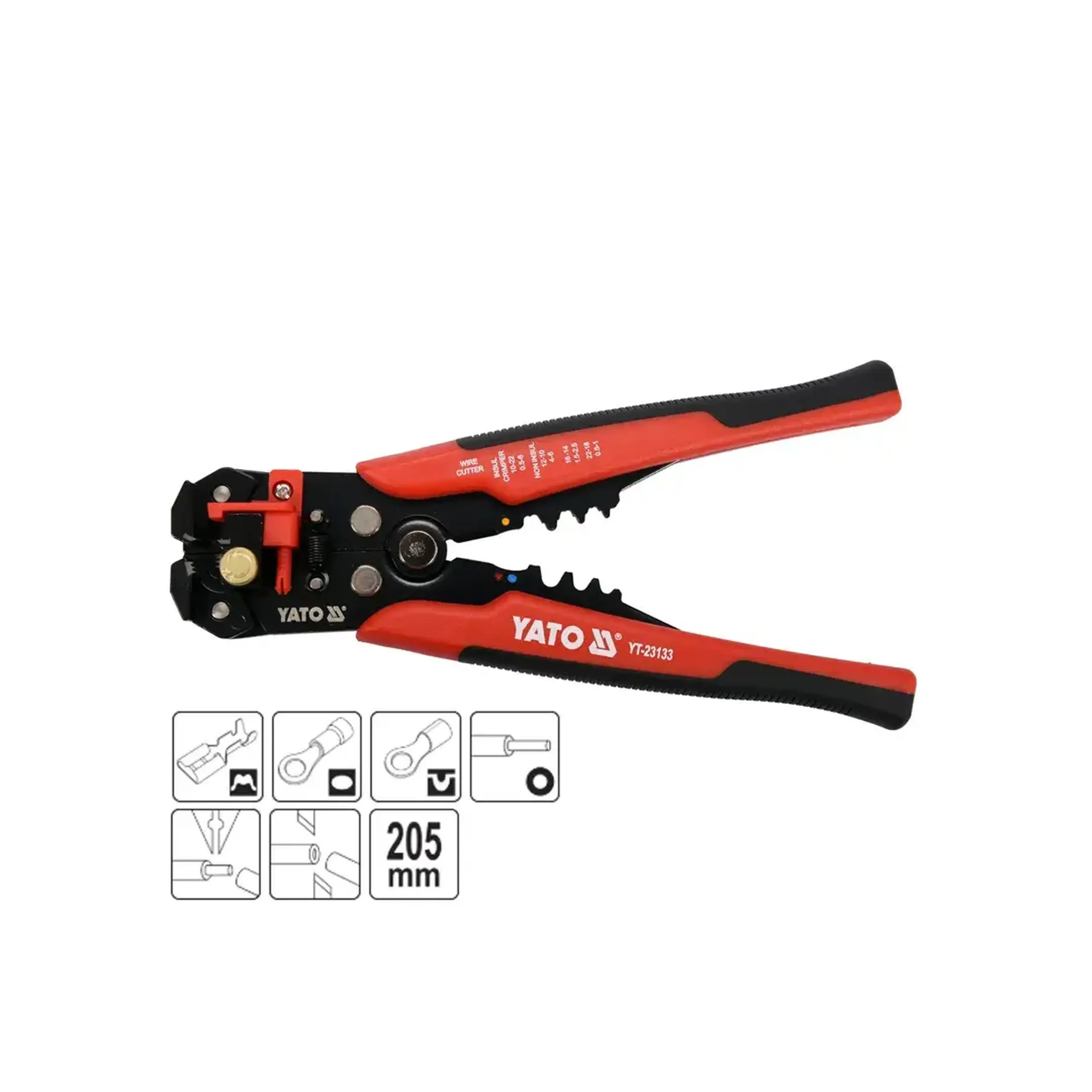 Clește automat de dezizolare și strângere 0.2 - 6 mm² 205 mm Universal Yato