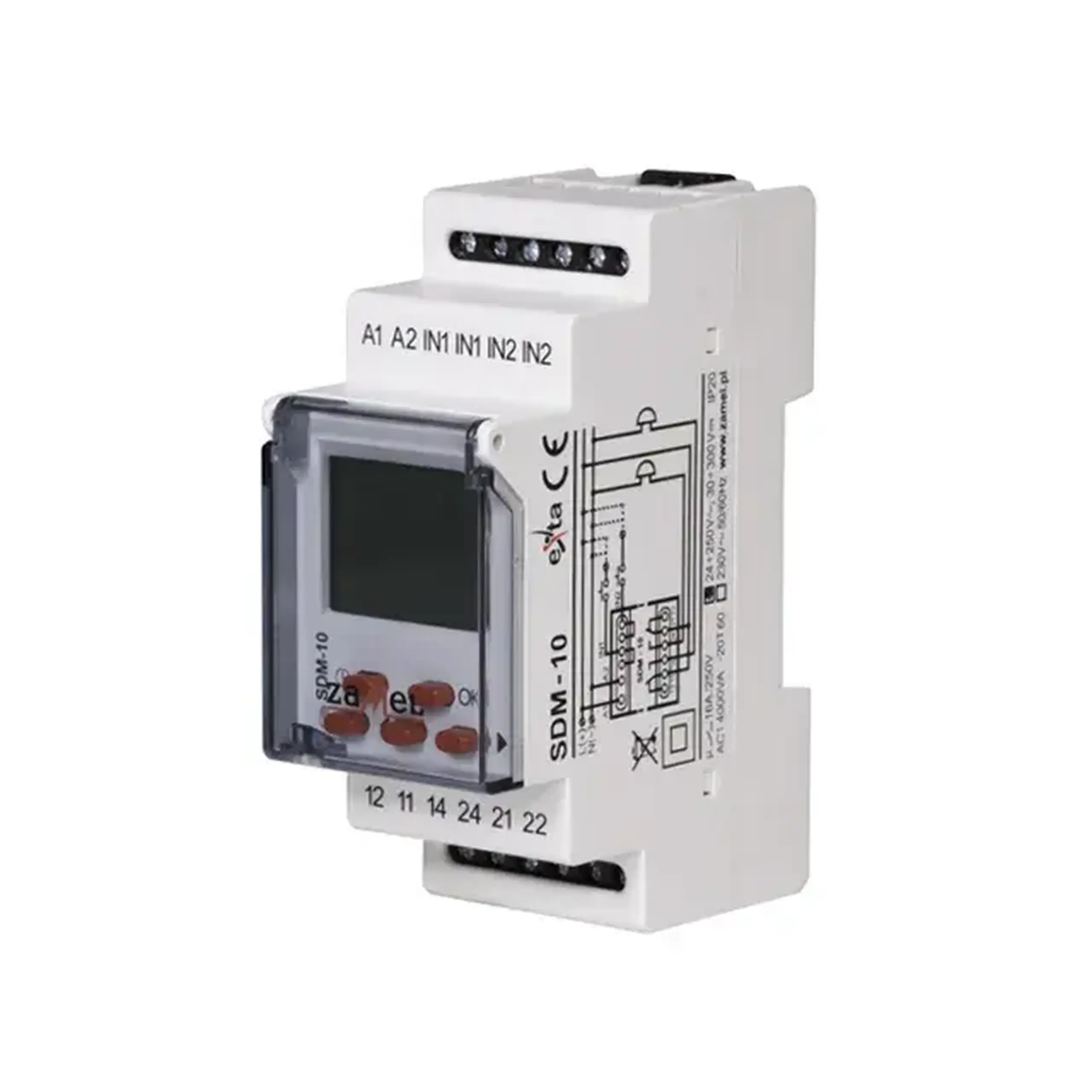 Controler sonerie școală SDM-10 2NO/NC 230 V IP20 Zamel