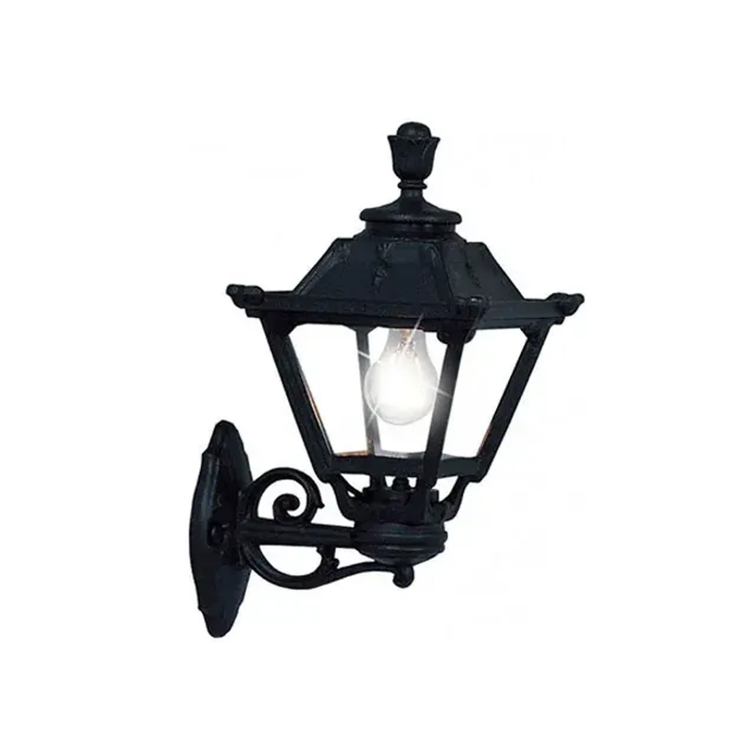Corp de iluminat BISSO/GOLIA 6.5 W E27 220 - 240 V IP55 Fumagalli - Culoare Negru/Transparent