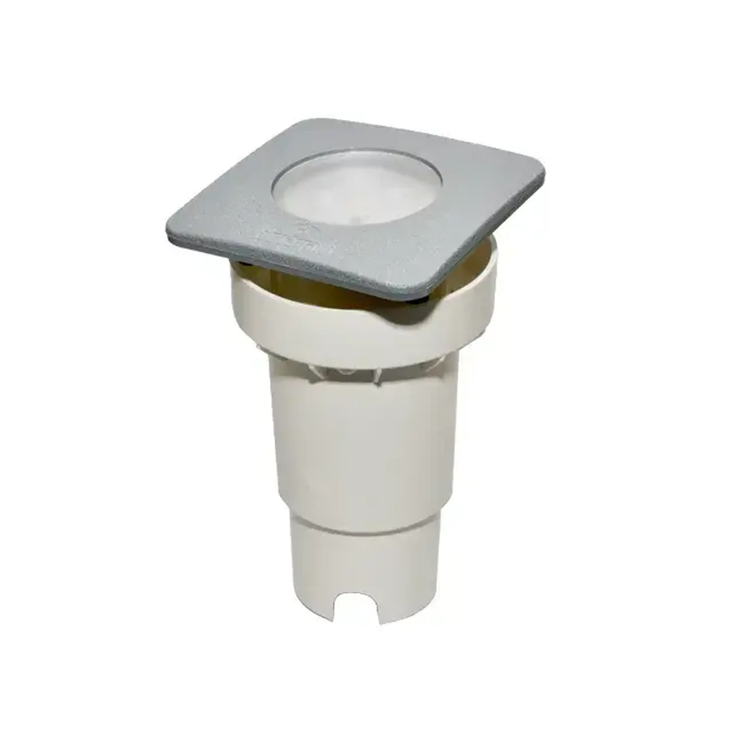 Corp de iluminat încastrat în sol CECI 90 SQUARE 3.5 W GU10 366 lm 220 - 240 V IP67 Fumagalli - Culoare Gri/Alb mat