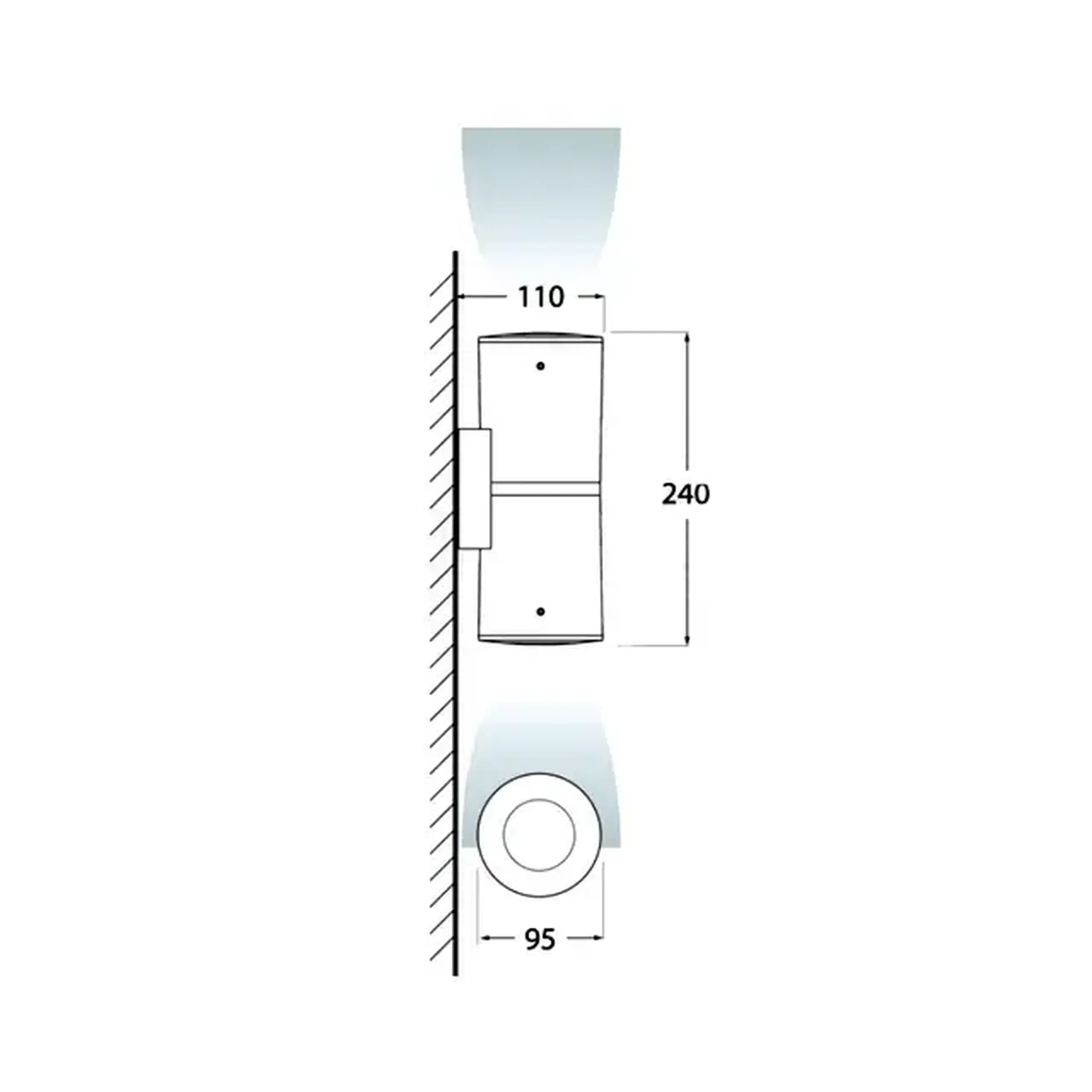 Corp de iluminat FRANCA 90 2L 7 W GU10 220 - 240 V IP55 Fumagalli