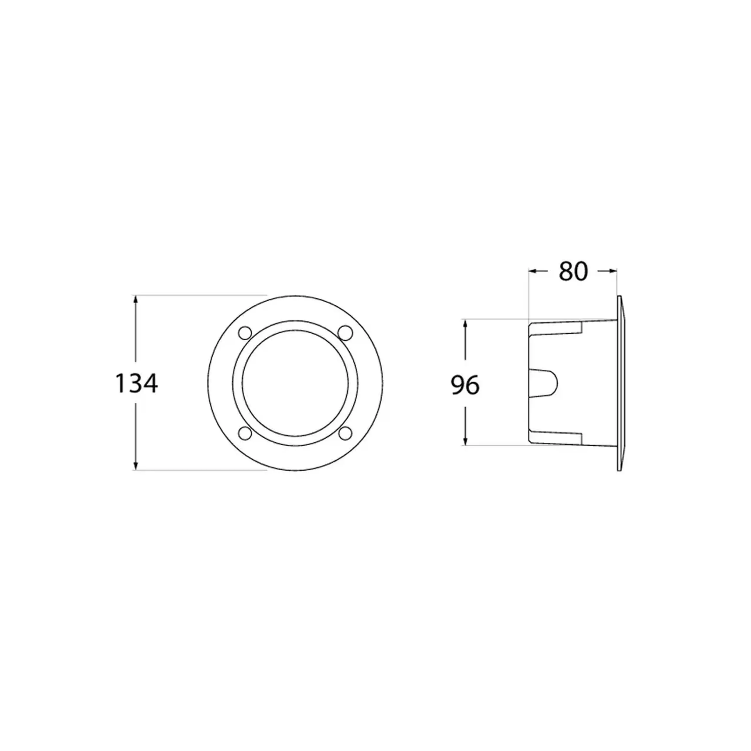Corp de iluminat LETI 100 3 W GX53 350 lm 220 - 240 V IP66 Fumagalli - Gri/Opal LETI 100