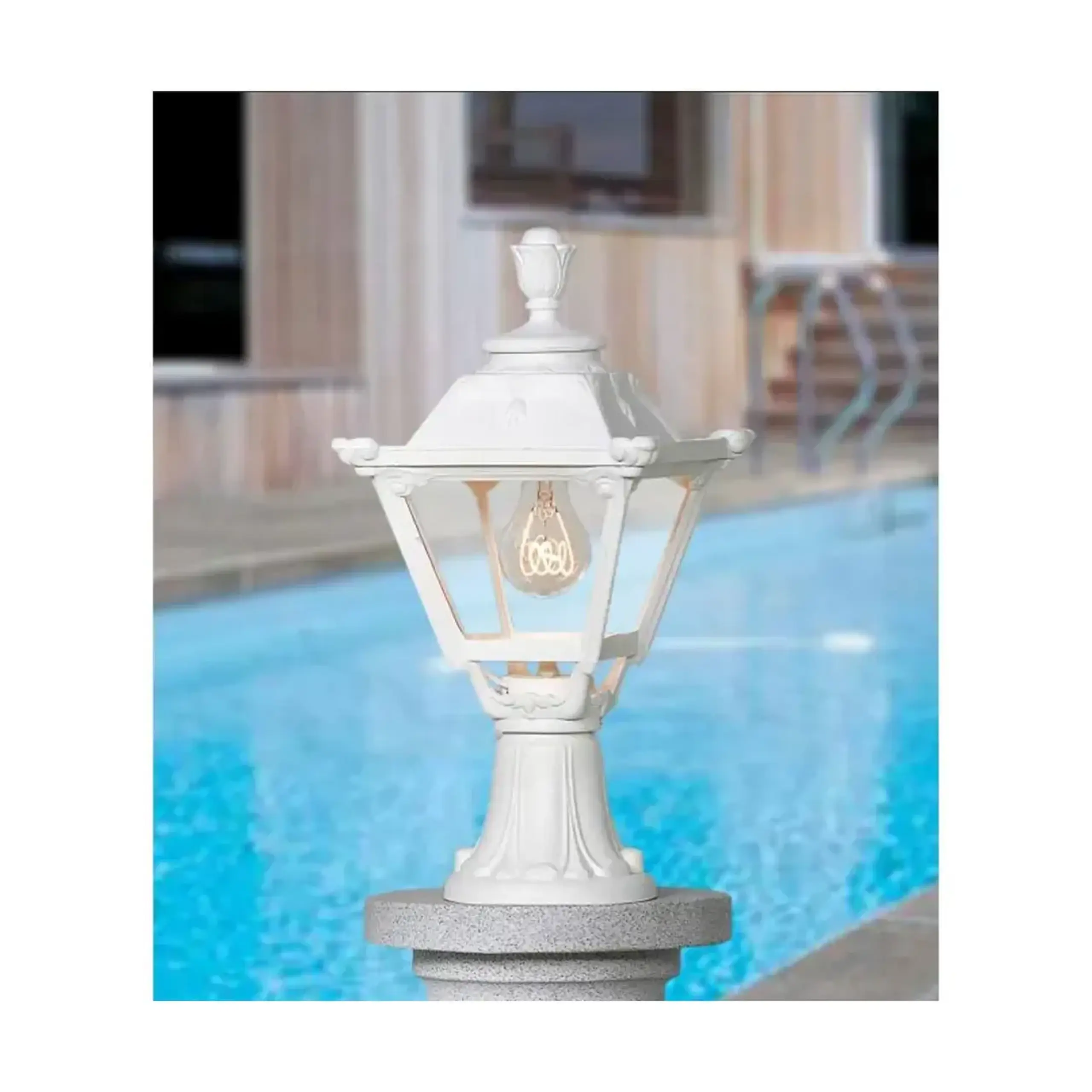 Corp de iluminat MINILOT/GOLIA 60 W E27 220 - 240 V IP55 Fumagalli - Culoare Alb/Transparent