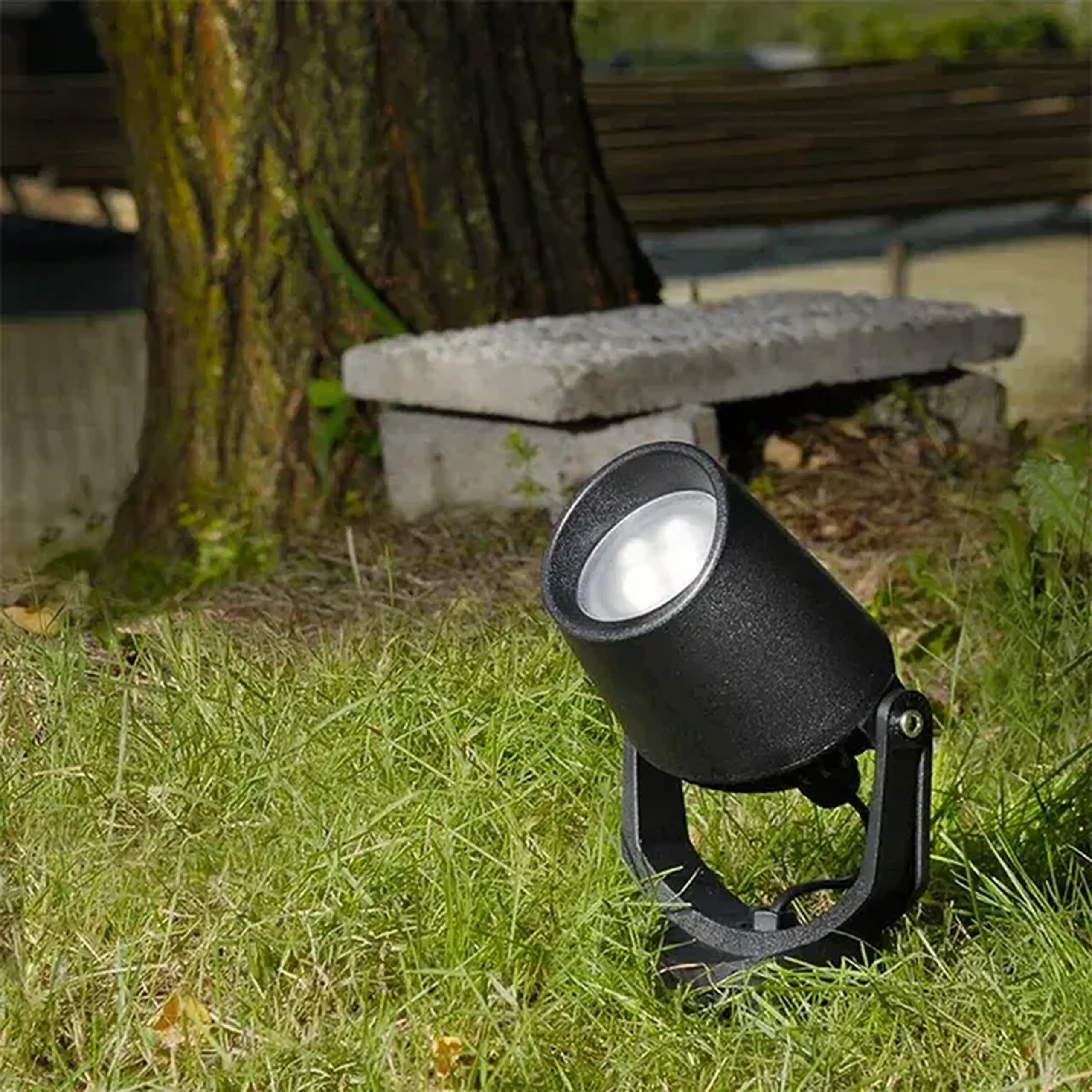 Corp de iluminat MINITOMMY EL SPIKE 3.5 W GU10 300 lm 220 - 240 V IP66 Fumagalli - Culoare Negru/Alb mat