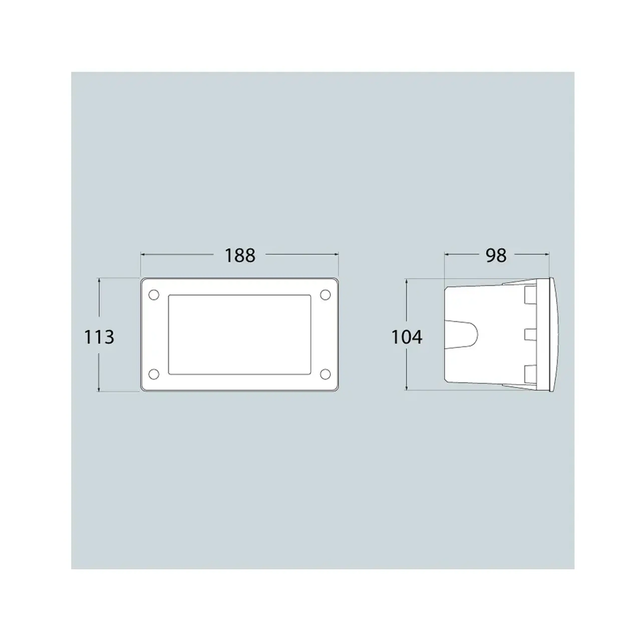 Corp de iluminat LETI 100 3 W GX53 350 lm 220 - 240 V IP66 Fumagalli - Negru/Opal LETI 200