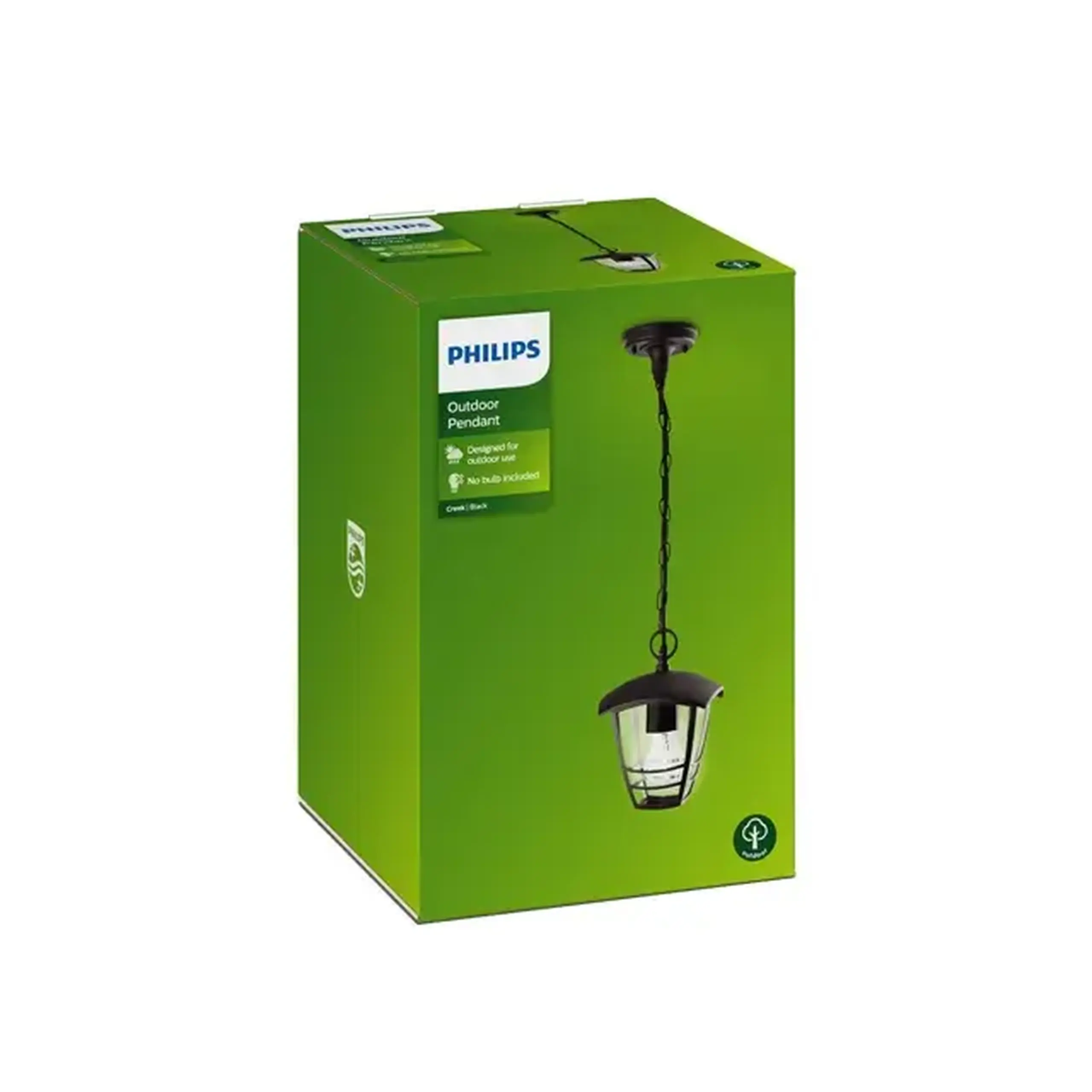 Corp de iluminat 60 W E27 220 - 240 V IP44 Philips - Negru 175 x 175 x 820 mm (L x W x H x Ø)