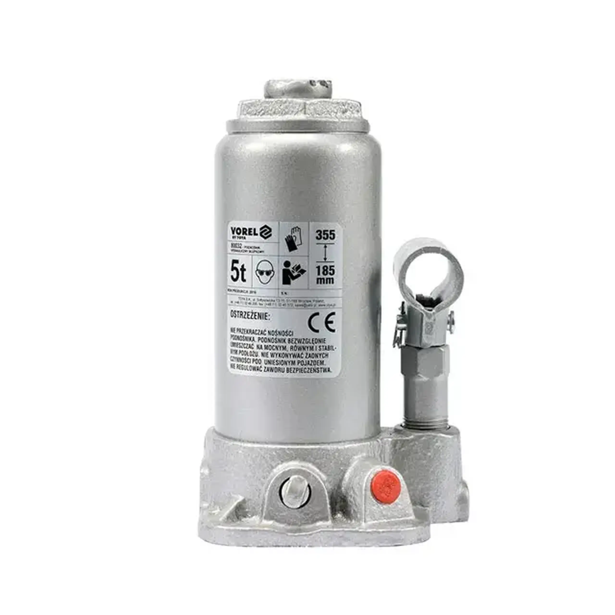 Cric hidraulic cu piston 2 t Vorel - Încărcătura maximă 5 t