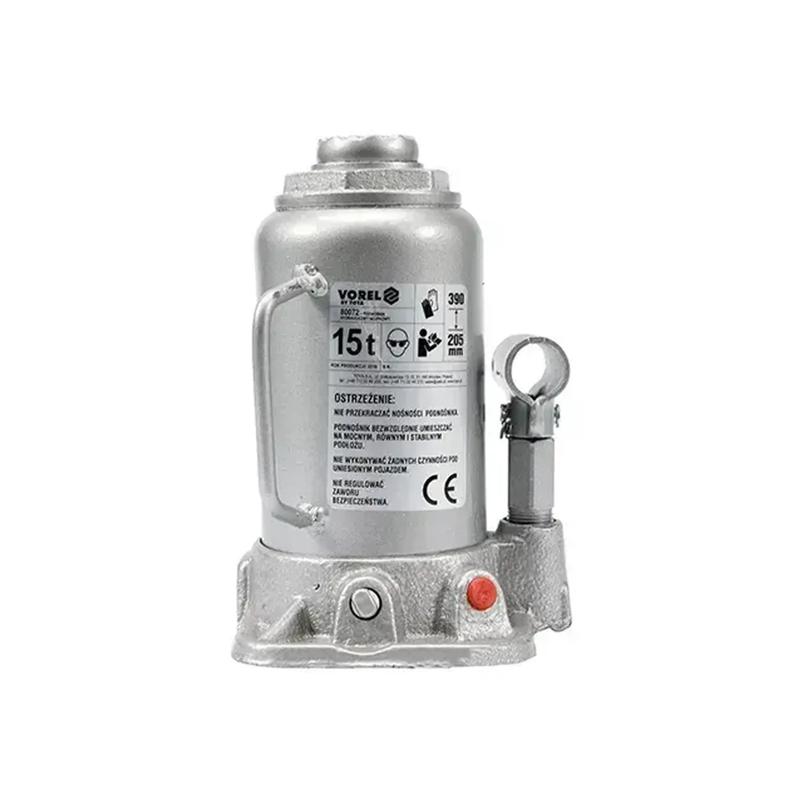 Cric hidraulic cu piston 2 t Vorel - Încărcătura maximă 15 t