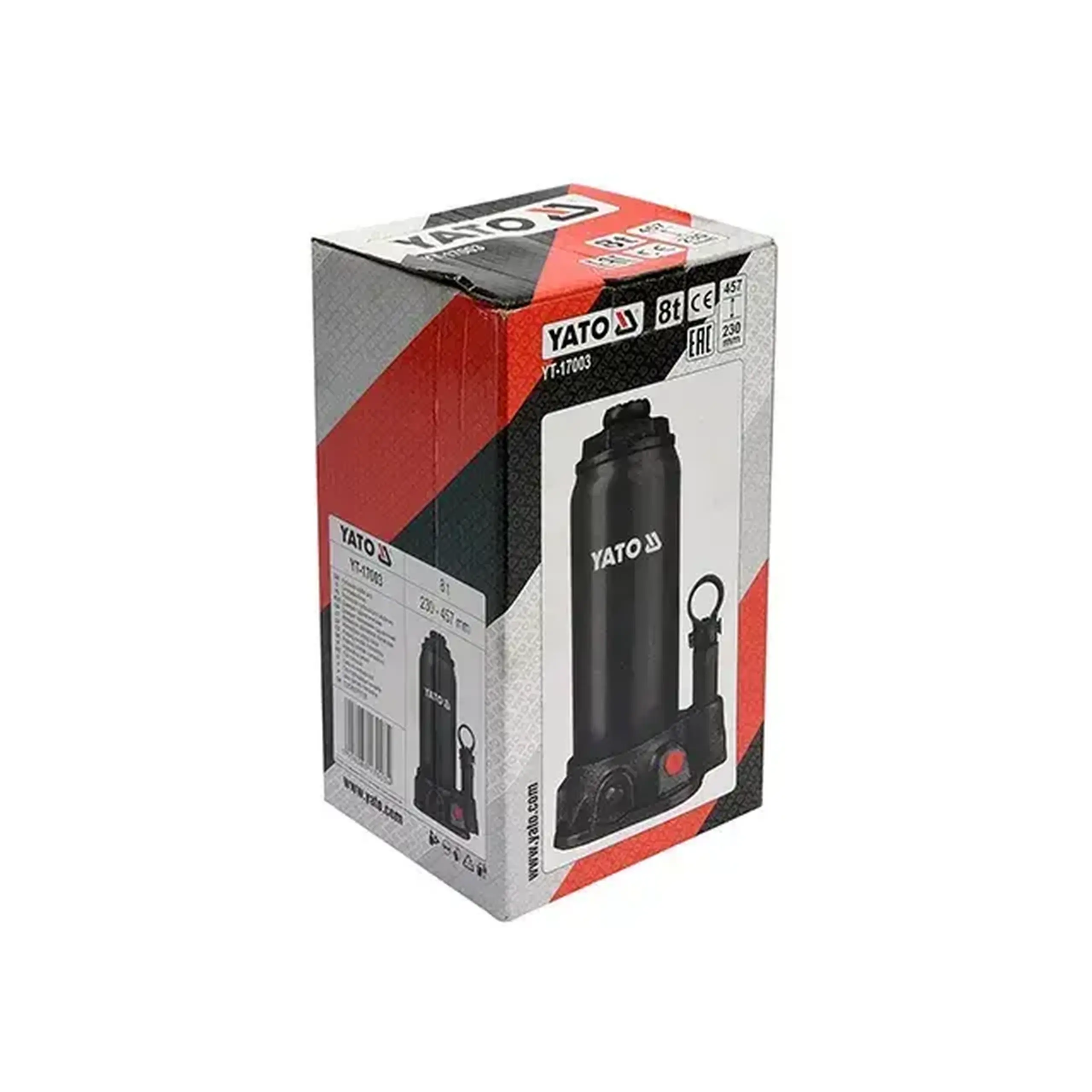 Cric hidraulic cu piston 2 t Yato - Greutatea 5.5 kg