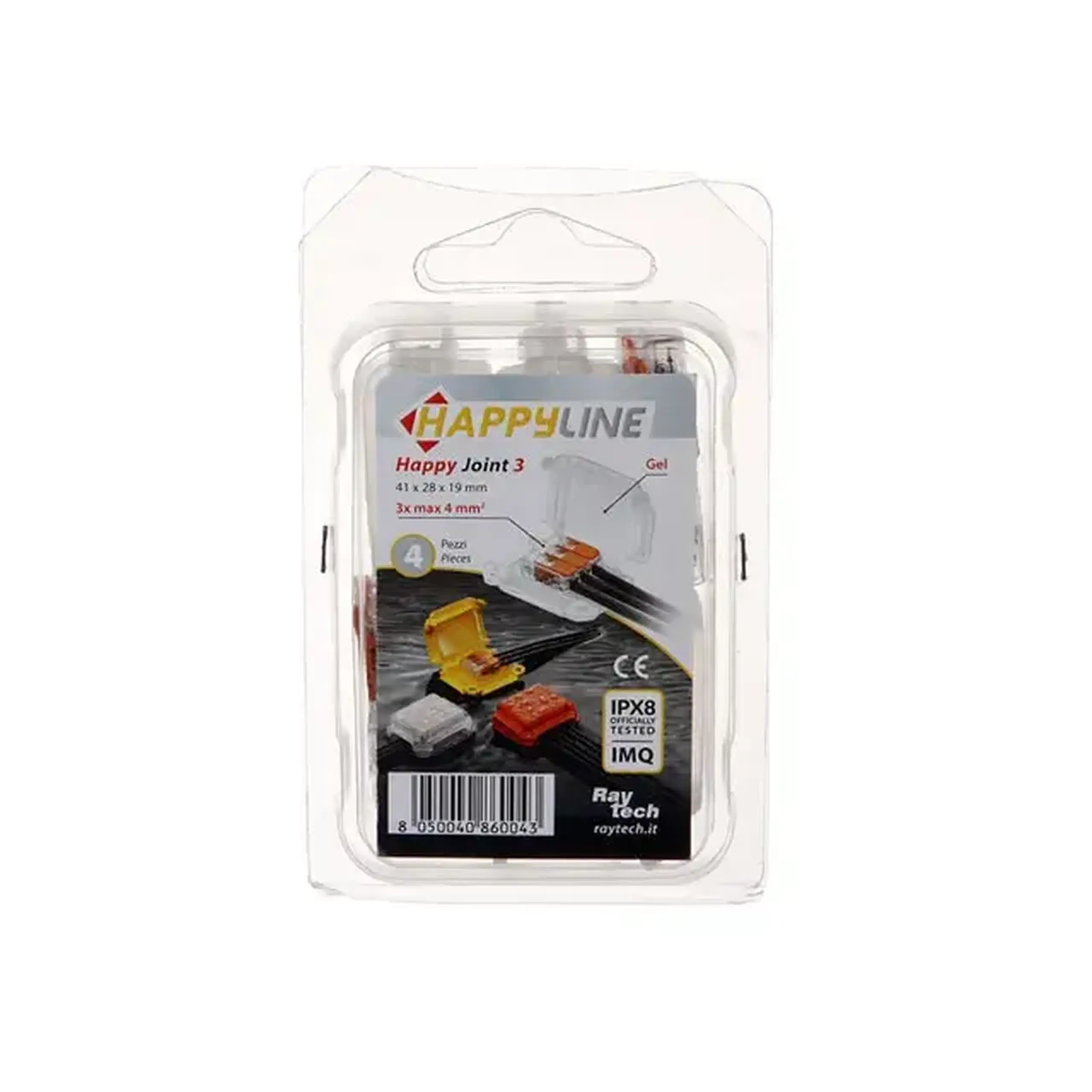 Cutie conector cu gel Raytech Happy Joint 41 x 28 x 19 mm 4 mm²