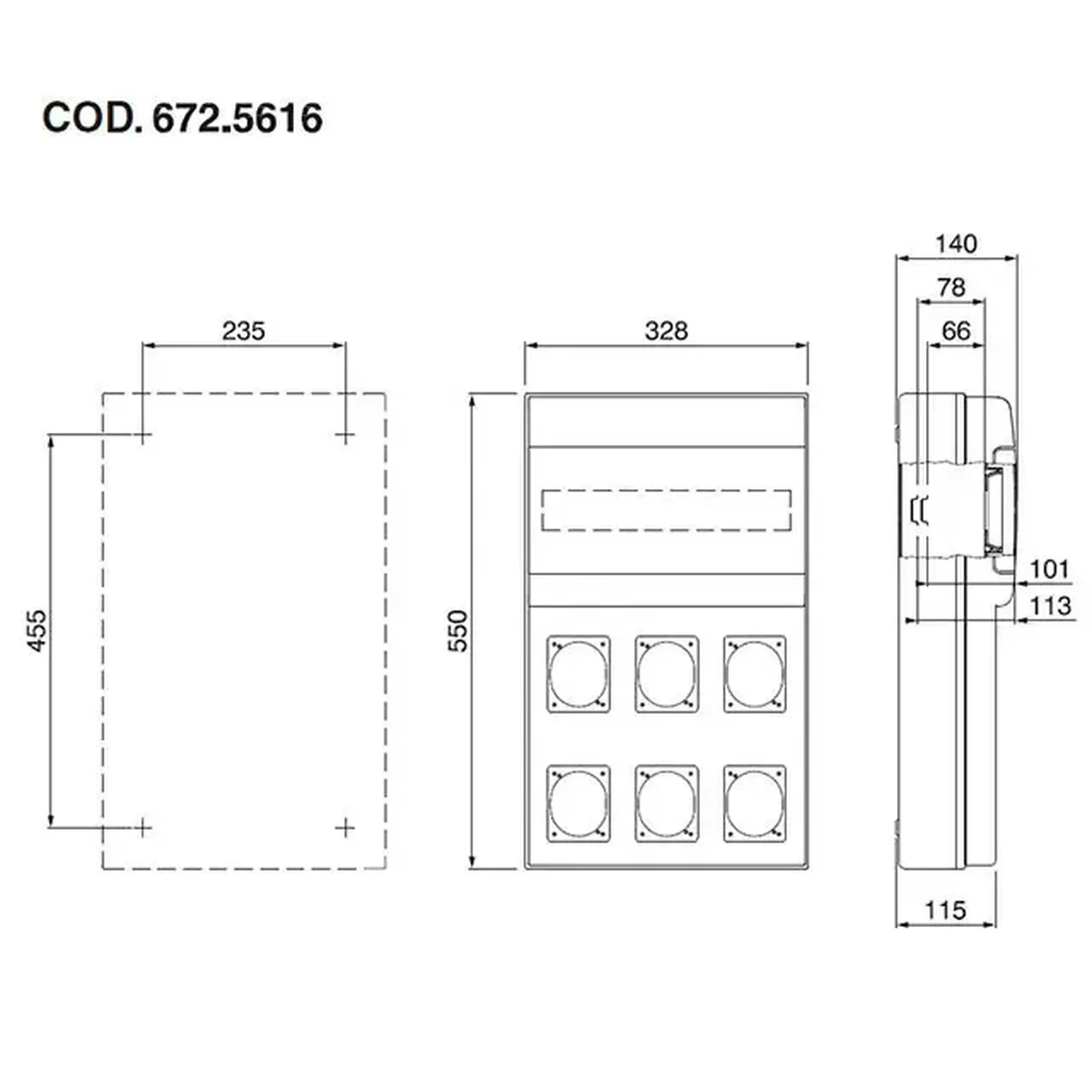 Cutie pentru automate 16 module IP66 Scame