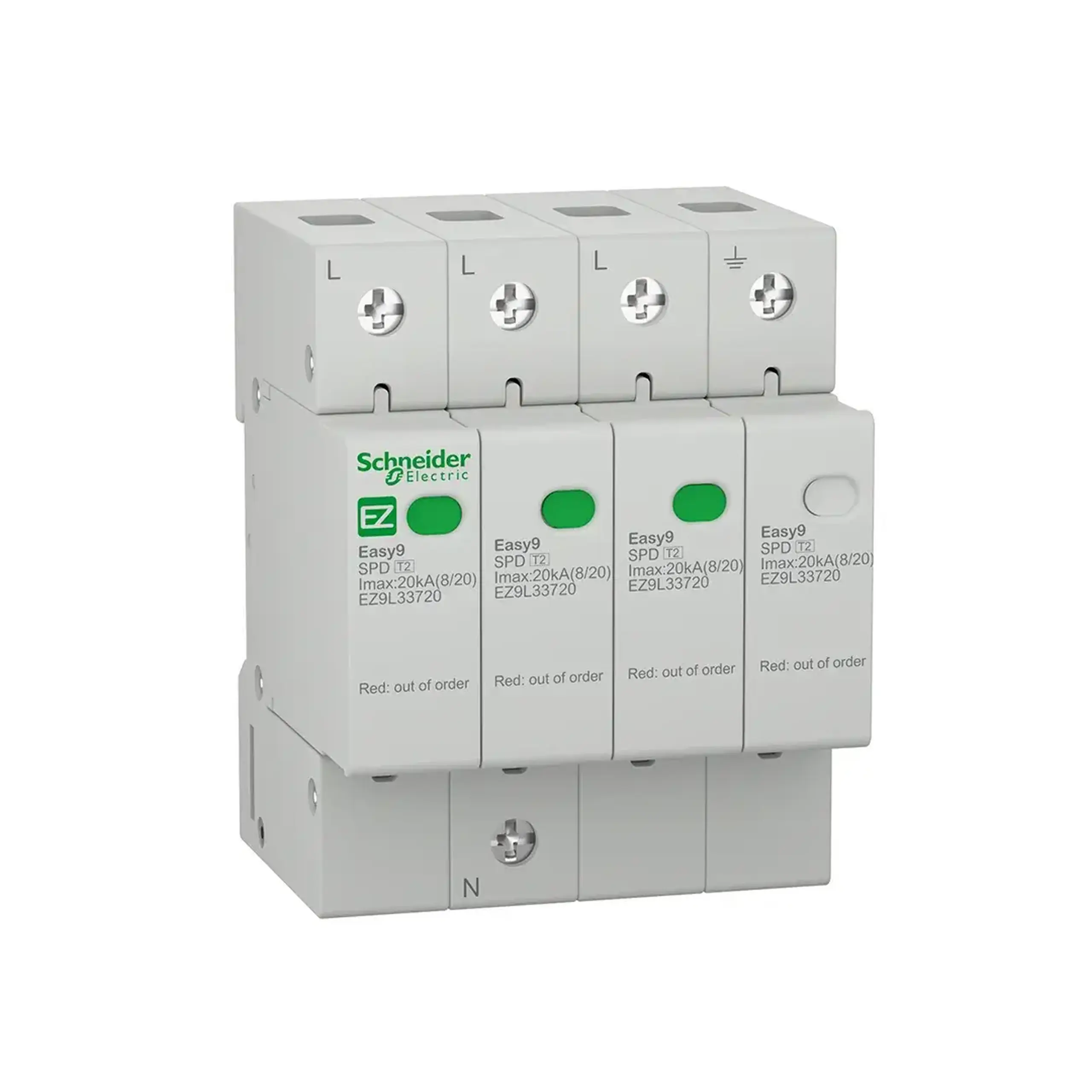 Descărcător de joasă tensiune Schneider-Electric EZ9L33720 3P+N 20 kA 400 V