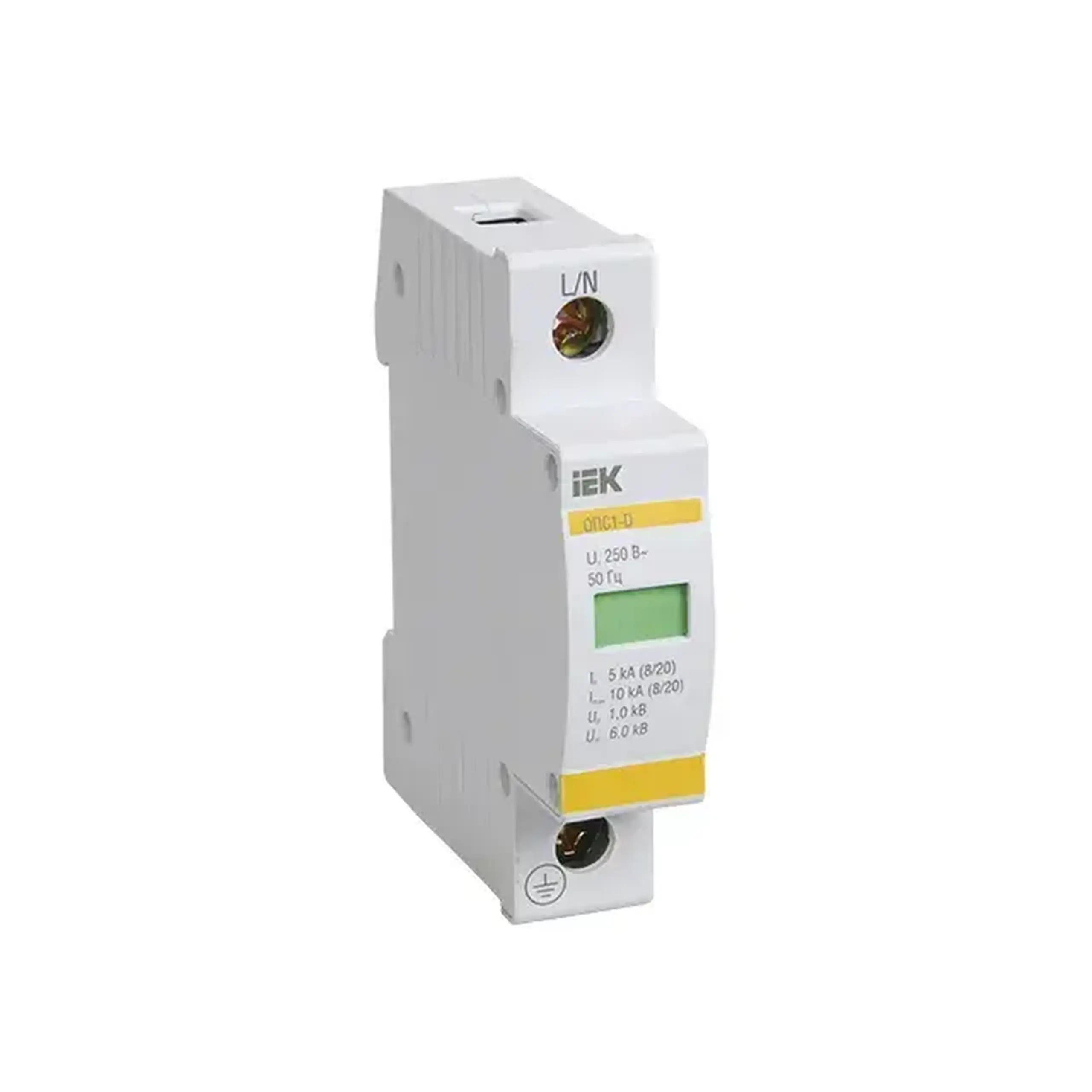 Descărcător de joasă tensiune IEK OПС1 1P C 20 kA 400 V - Nr. Poli 1P