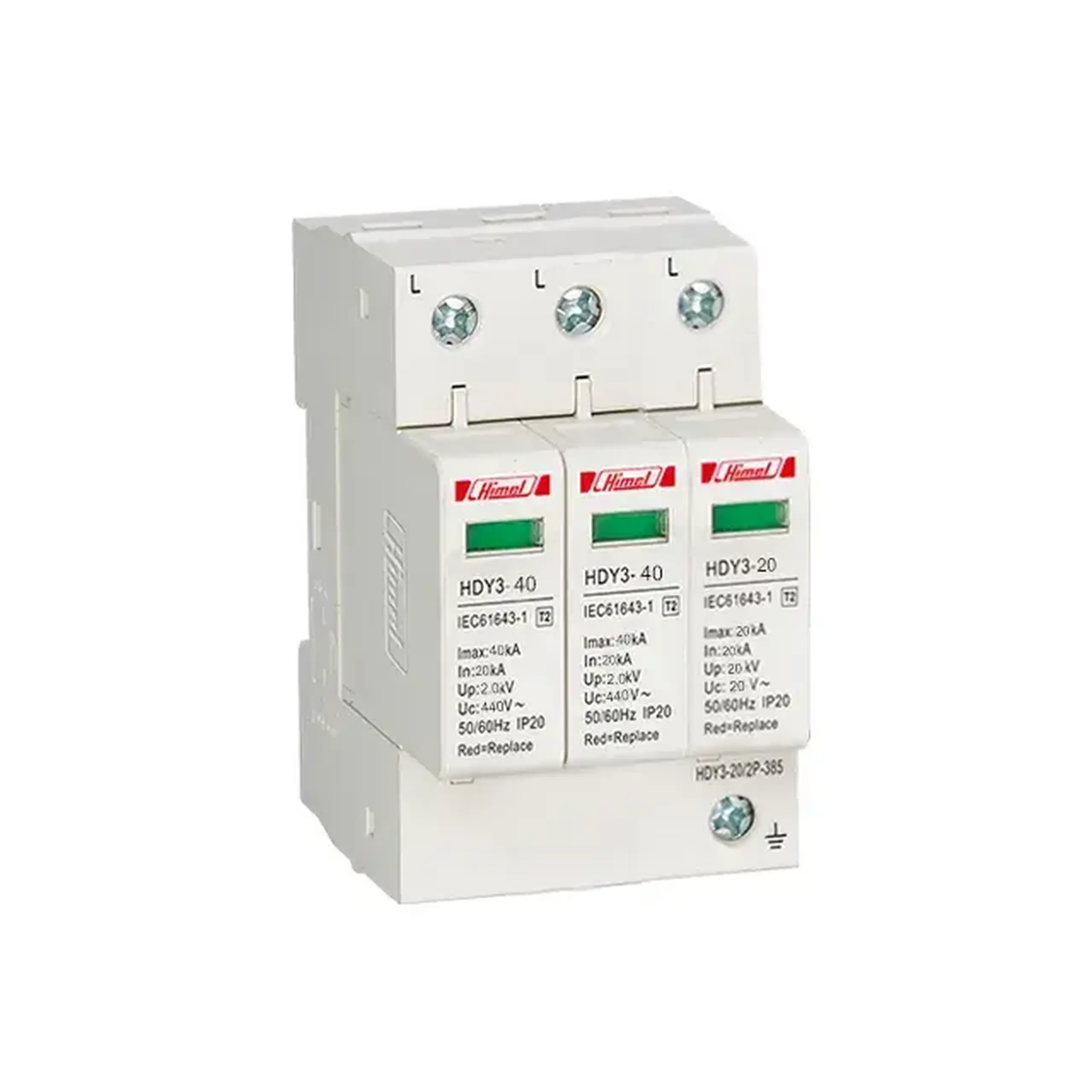 Descărcător HDY3-40 3P 40 kA 440 V Himel
