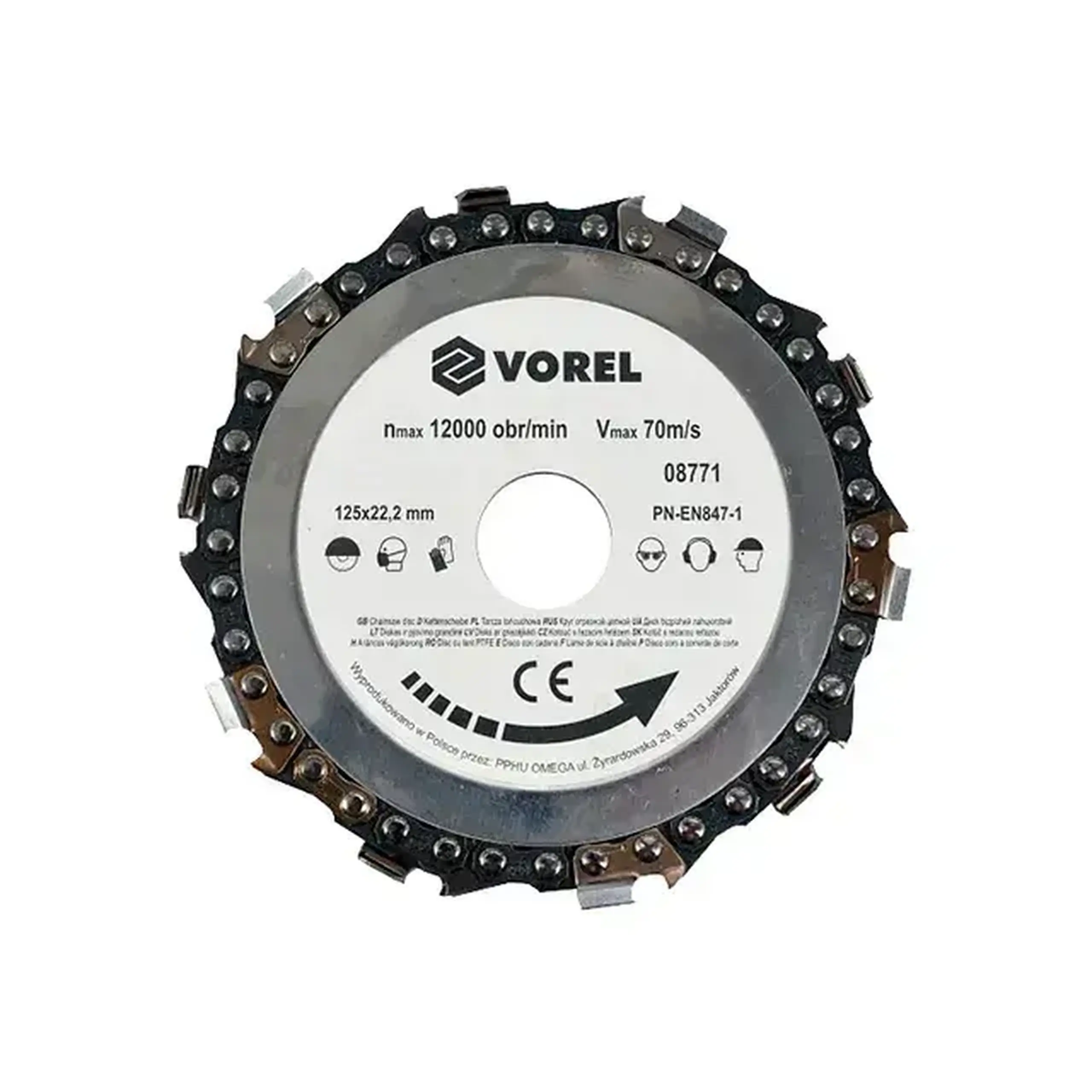 Disc de tăiat lemn 125 * 22.2 mm Vorel