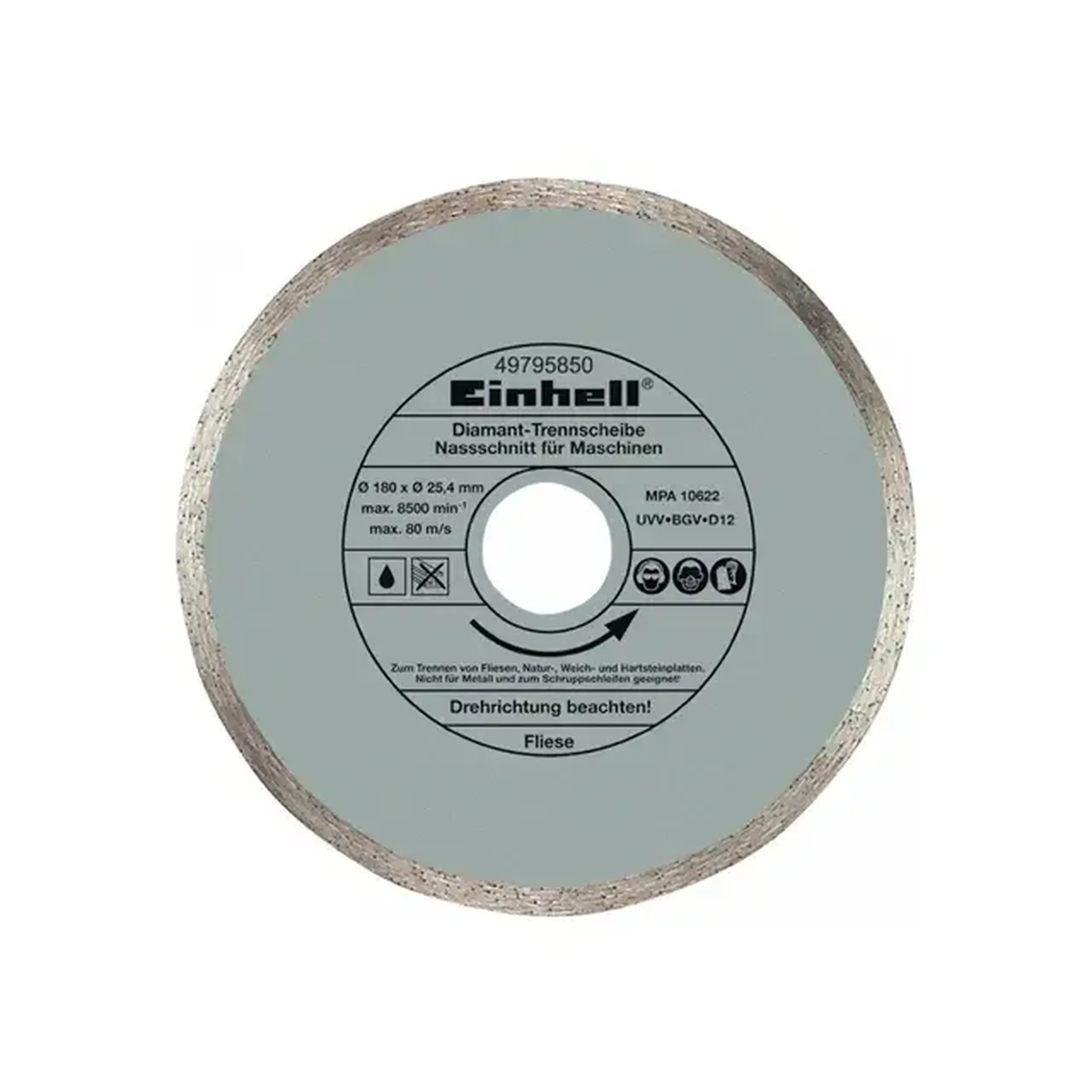Disc diamantat pentru ceramică 180 * 25.4 mm Einhell - Diametru 180 *