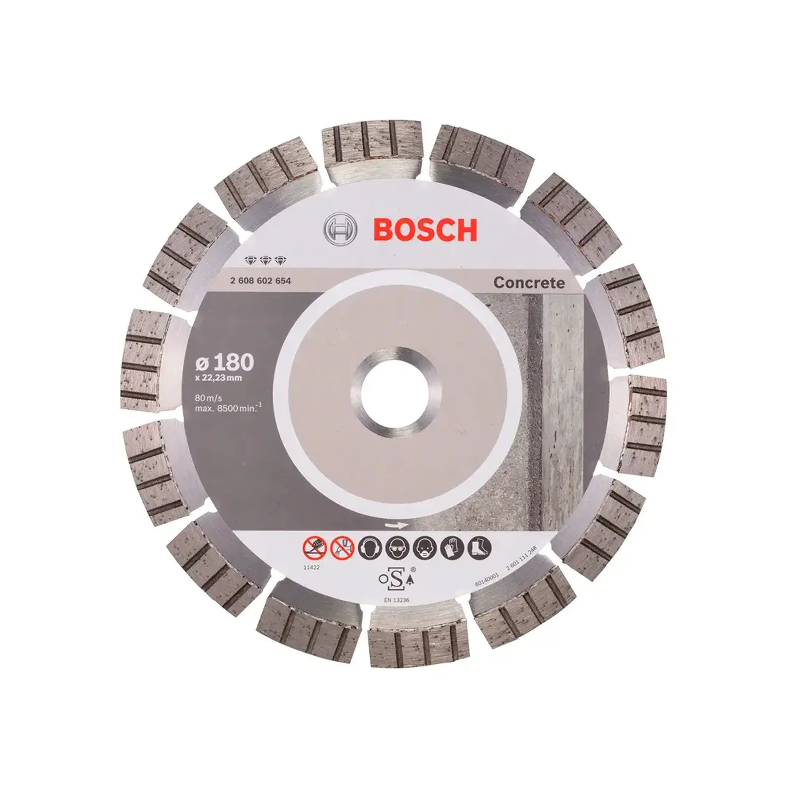 Disc diamantat segmentat pentru beton 180 * 22.23 mm Bosch
