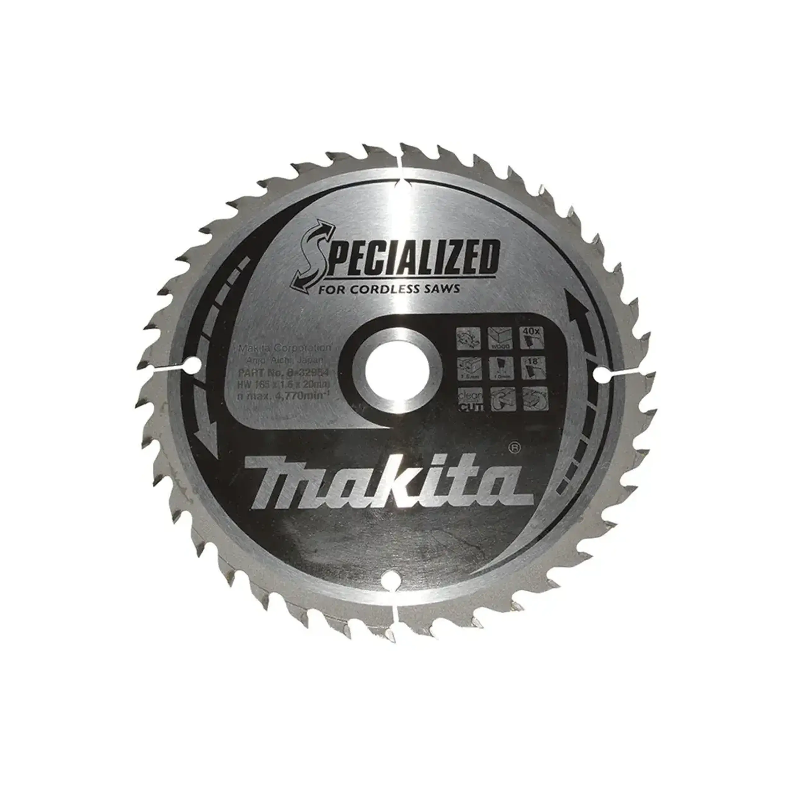 Disc de tăiat lemn 190 * 30 mm Makita - Numărul de dinți 40