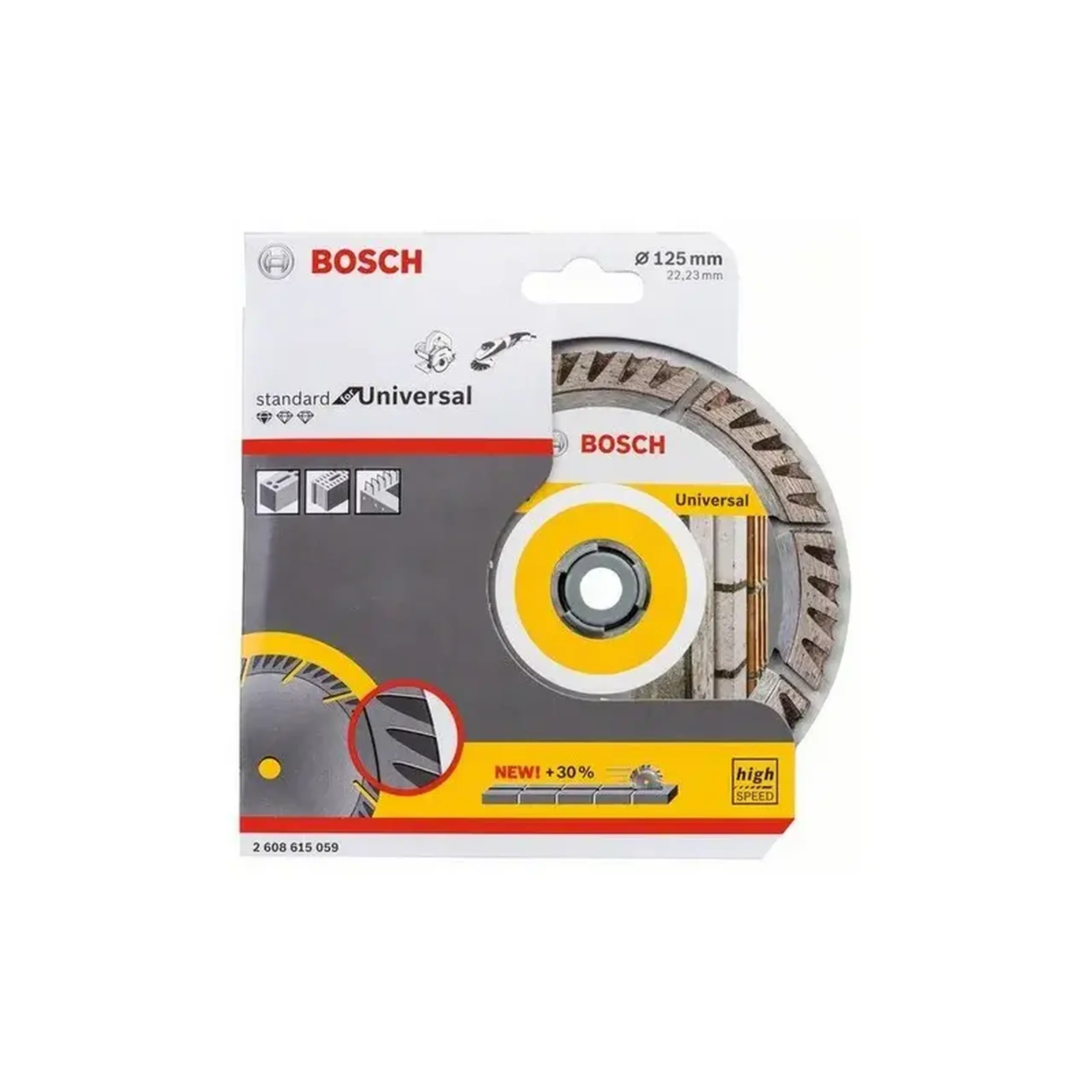 Disc diamantat segmentat pentru beton DIA STANDART 125 * 22.23 mm Bosch