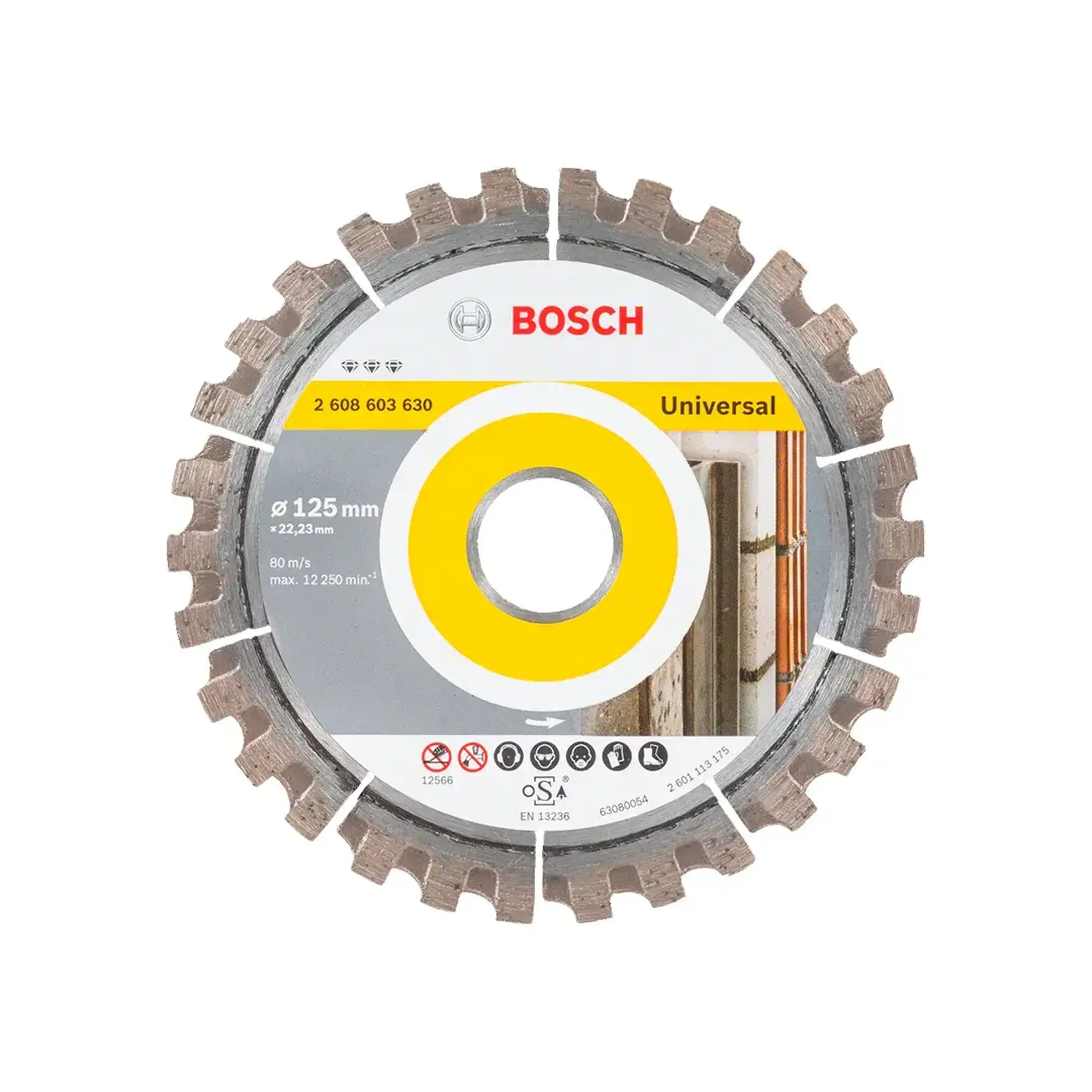 Disc diamantat segmentat universal 125 * 22.23 mm Bosch