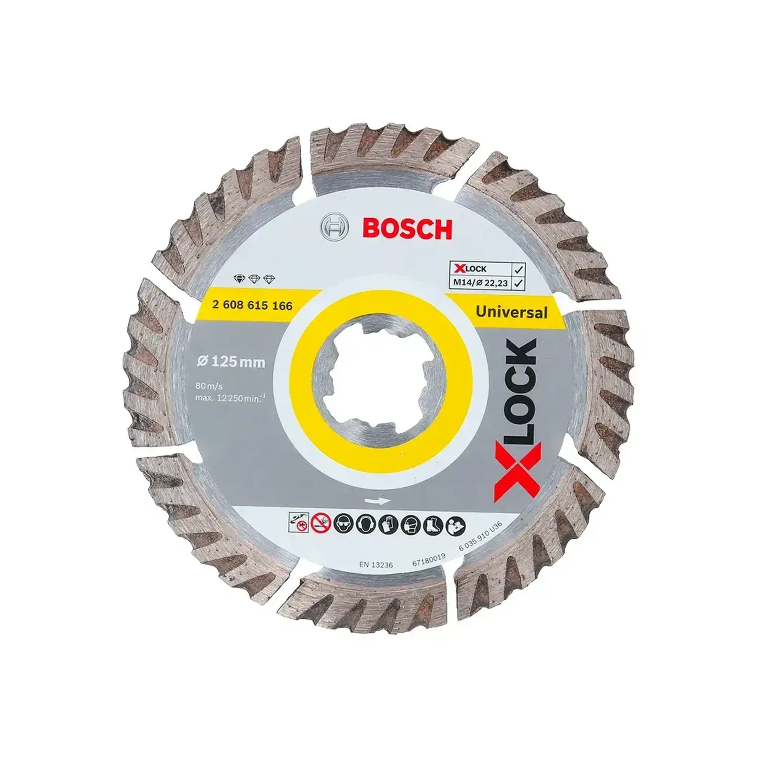 Disc diamantat segmentat universal X-Lock 125 * 22.23 mm Bosch