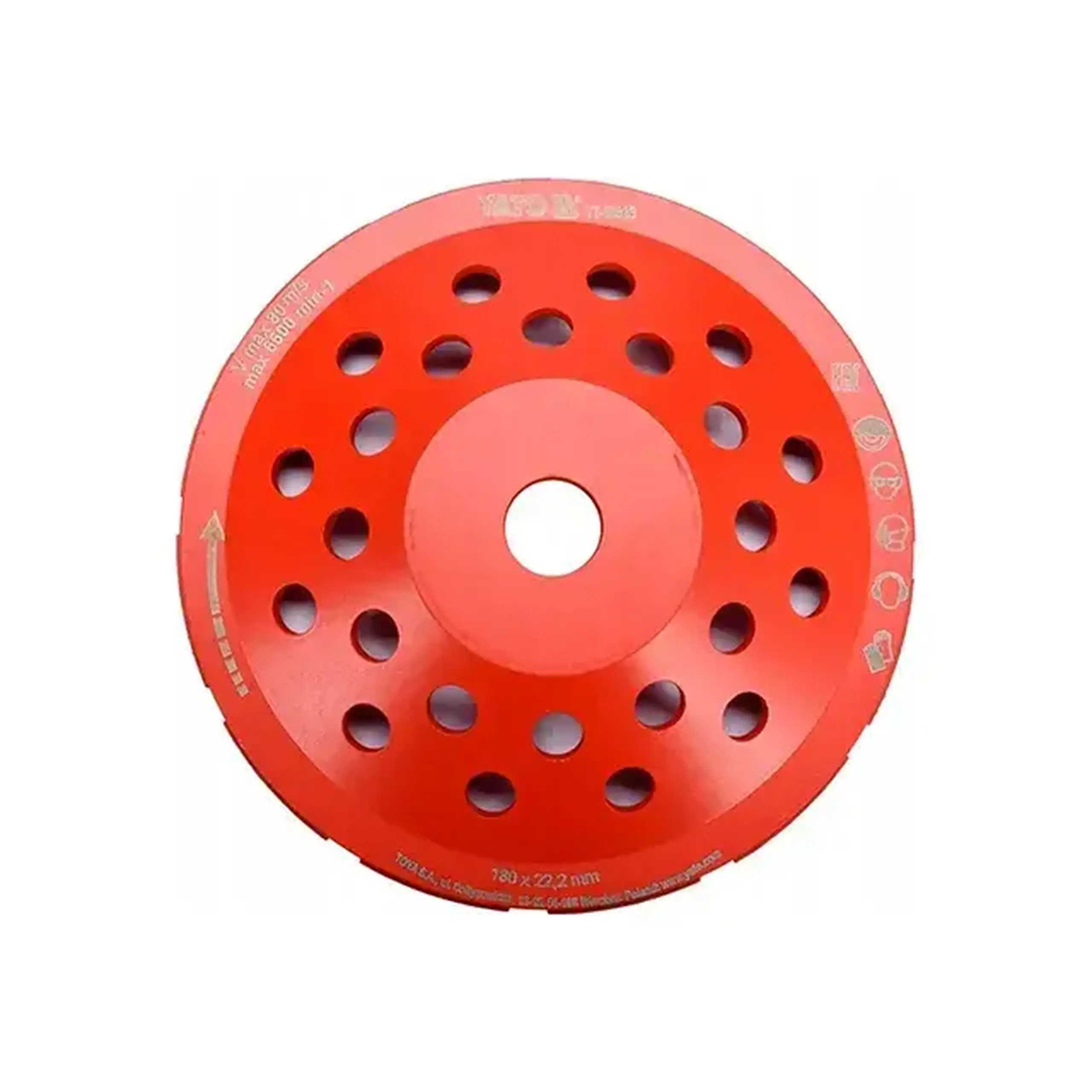 Disc oală diamantat pentru beton 180 * 22.2 mm (M14) Yato