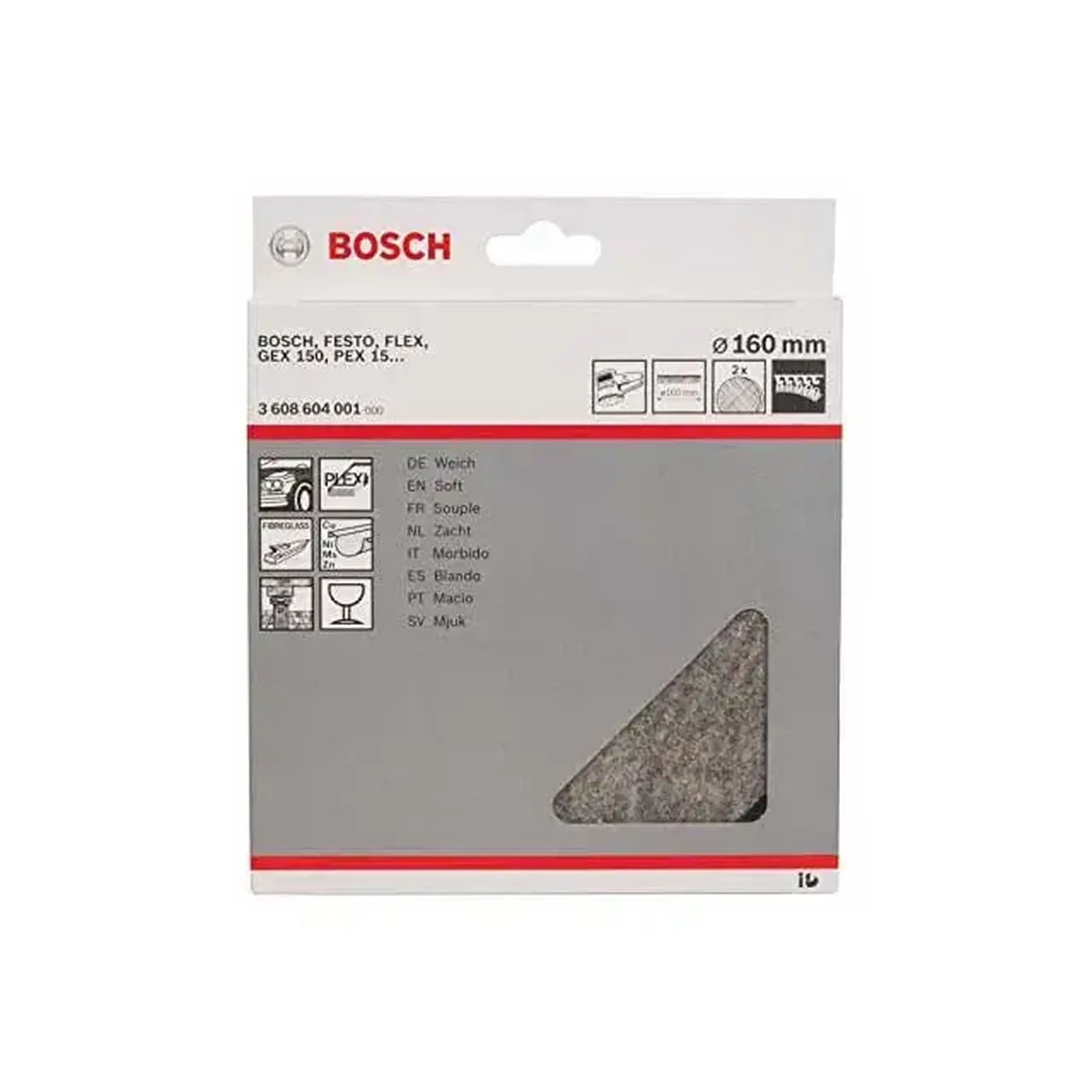 Set discuri pentru lustruire 160 mm 2 buc. Bosch