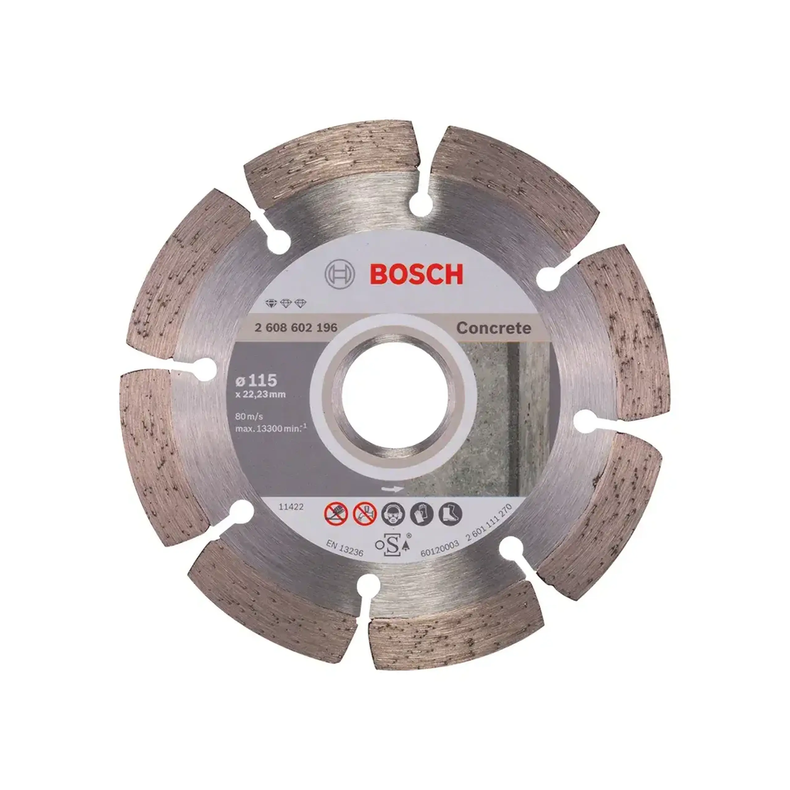 Disc diamantat segmentat pentru beton 115 * 22.23 mm Bosch