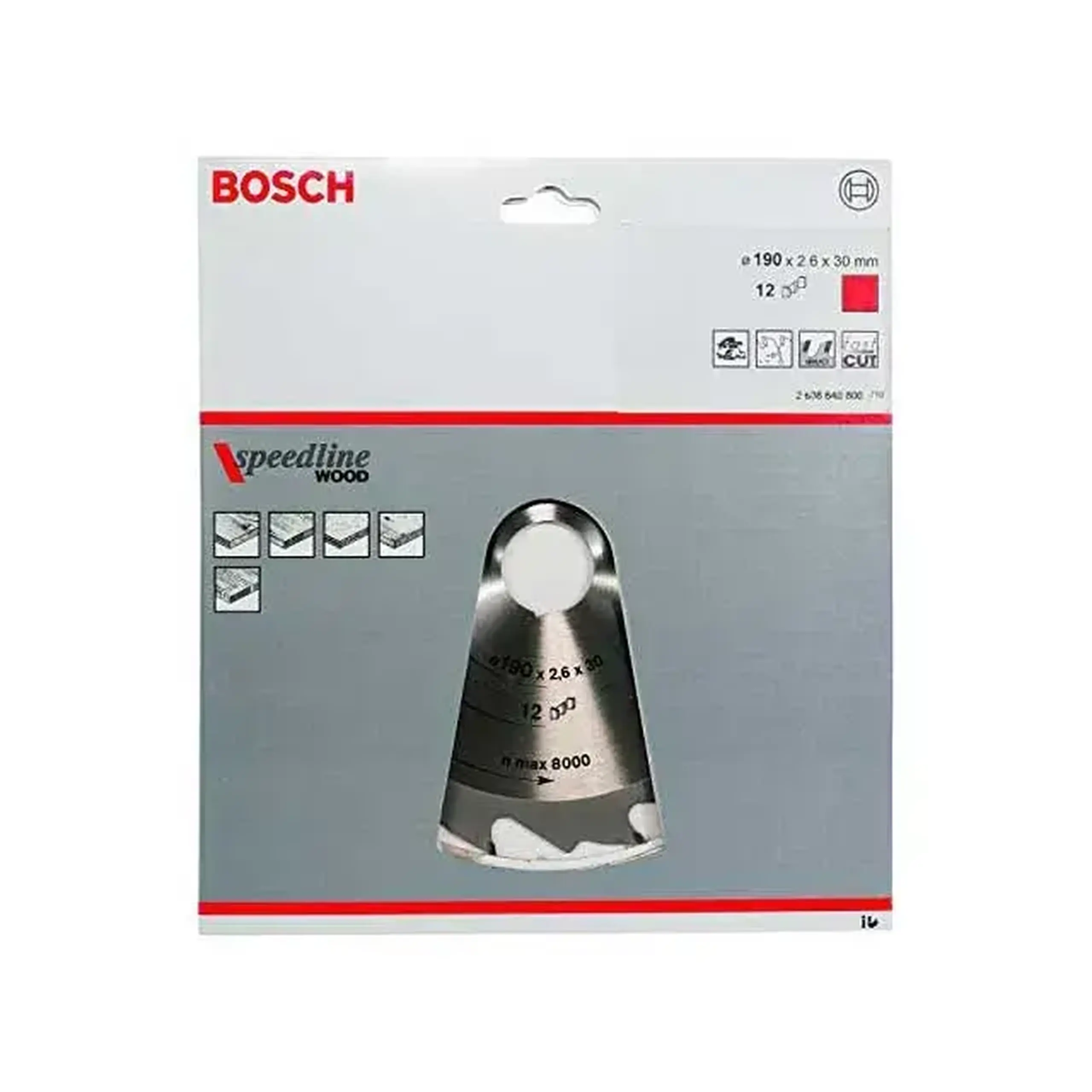 Disc de tăiat lemn 190 * 30 mm Bosch