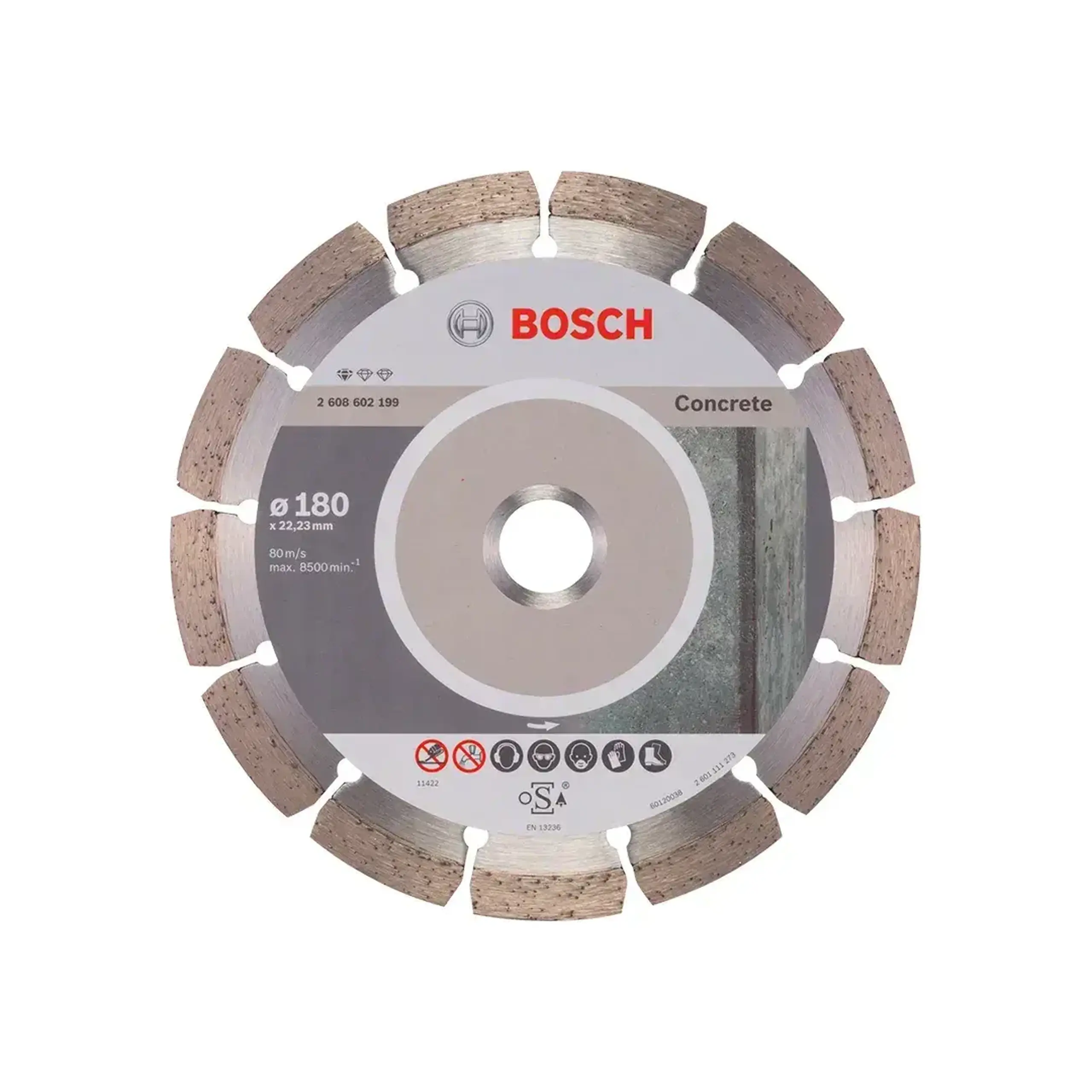 Disc diamantat segmentat pentru beton 180 * 22.23 mm Bosch