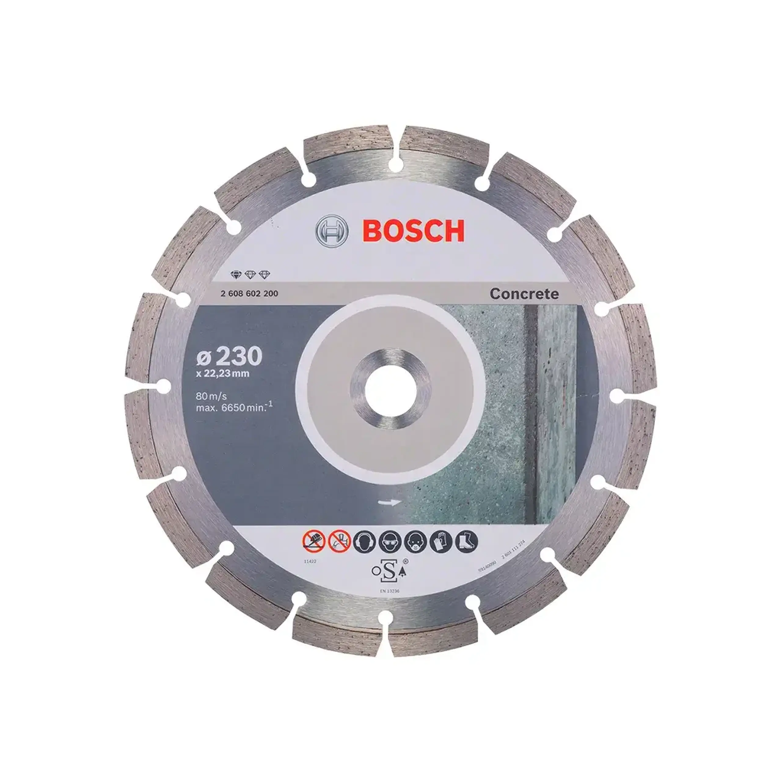 Disc diamantat segmentat pentru beton 230 * 22.23 mm Bosch