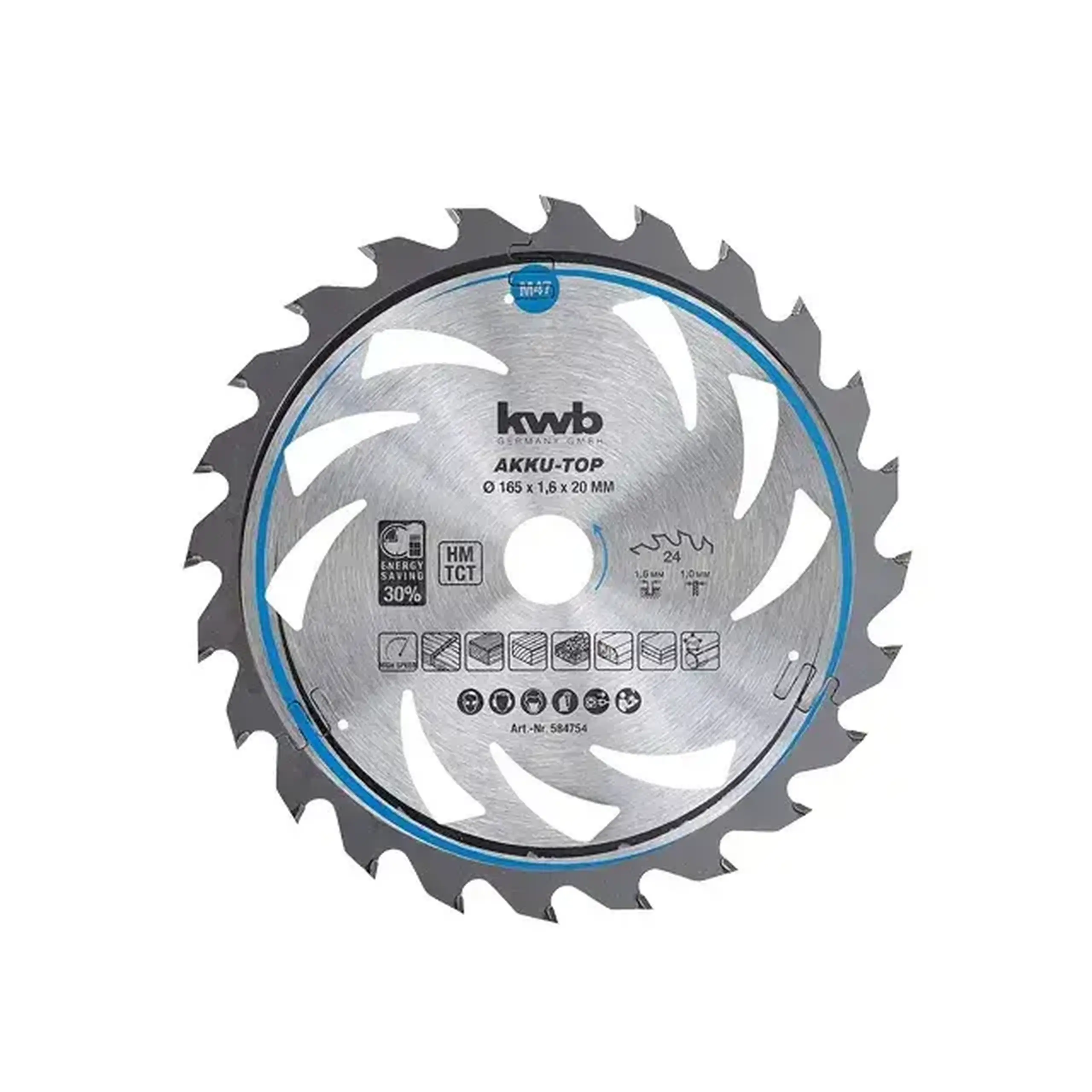 Disc de tăiat lemn 165 * 20 mm Einhell