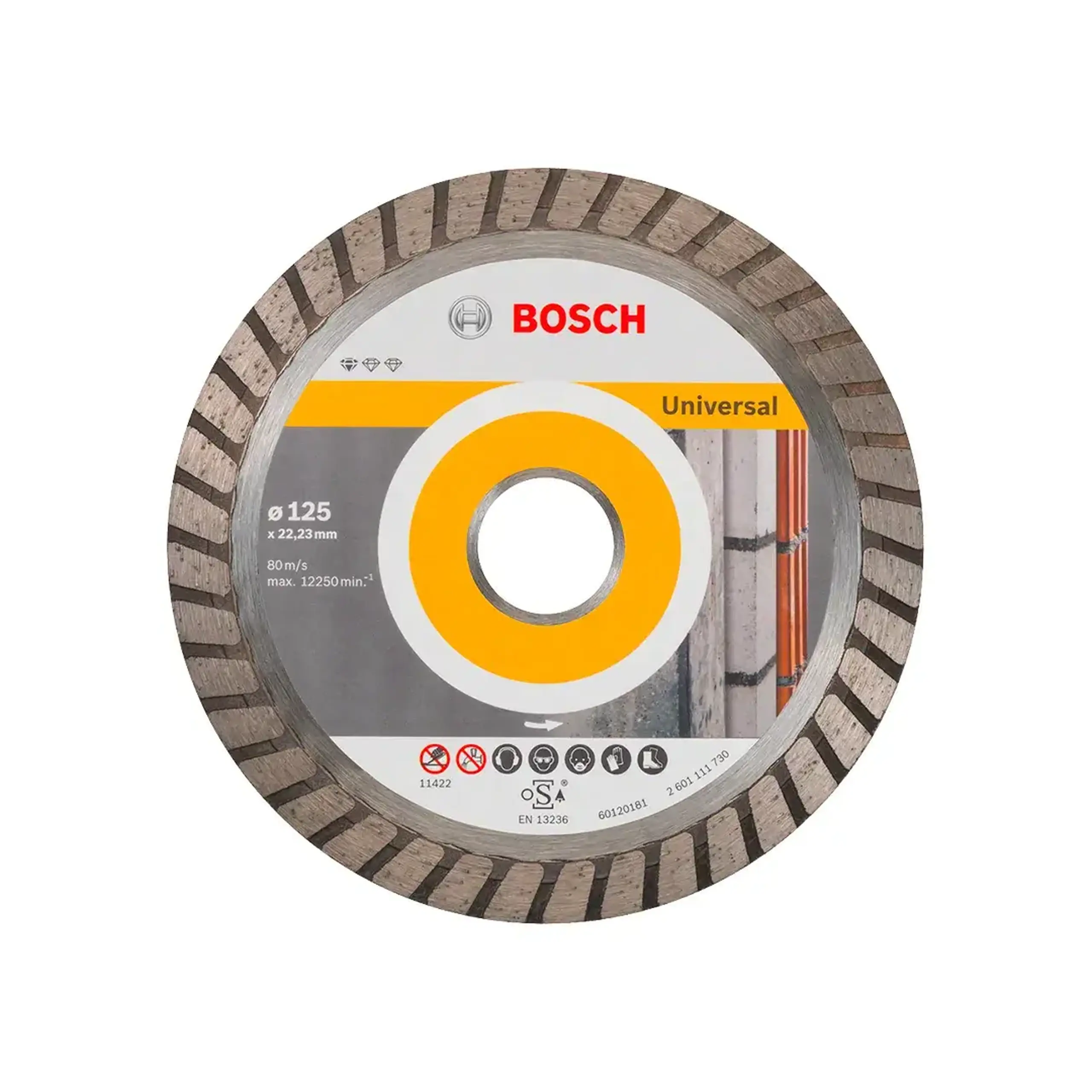 Disc diamantat pentru beton 125 * 22.23 mm Bosch - Diametru 125 *