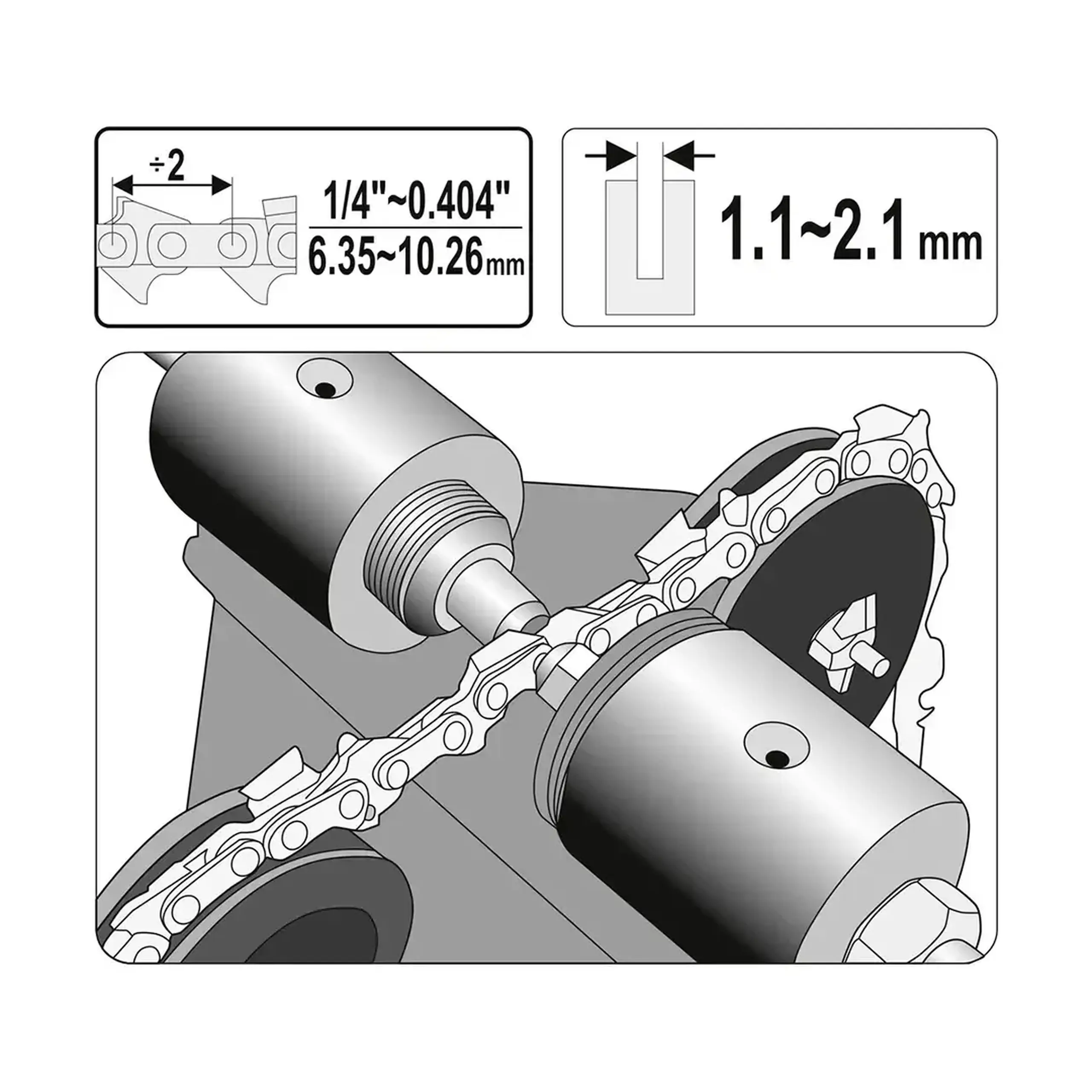 Dispozitiv pentru nituit lanturi drujbe YT84970 Yato
