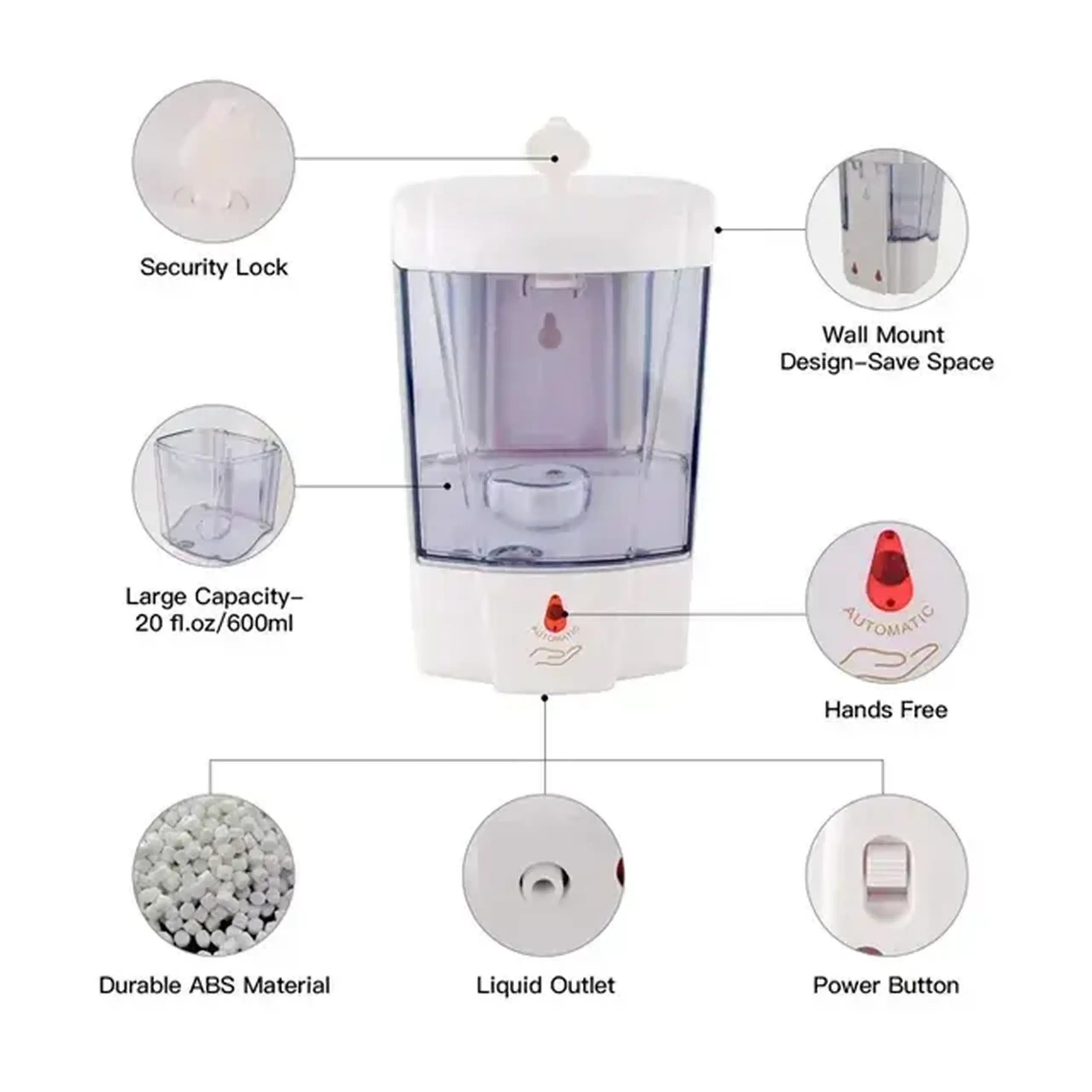 Dispenser pentru săpun lichid MC-8659 plastic ROCO