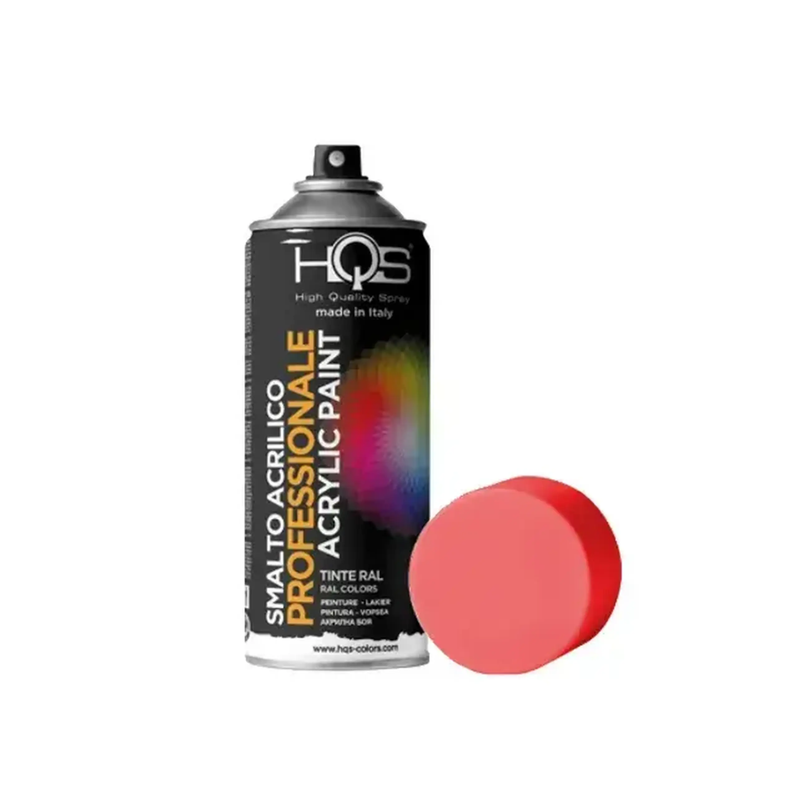 Email spray acrilic flourescent roșu 400 ml HQS