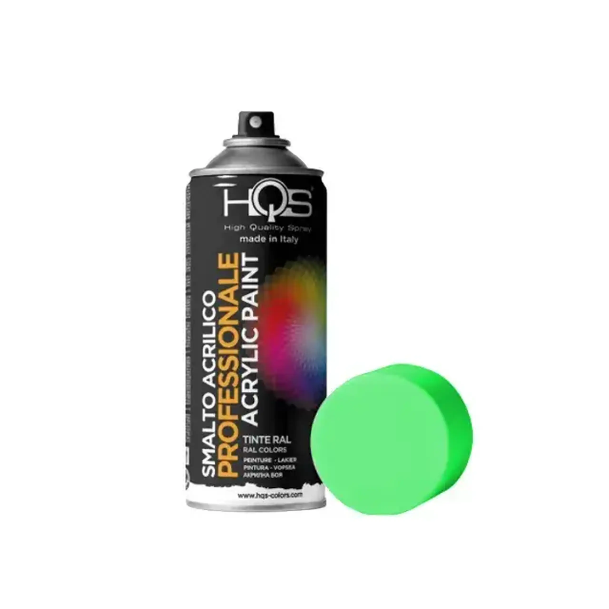 Email spray acrilic flourescent verde 400 ml HQS